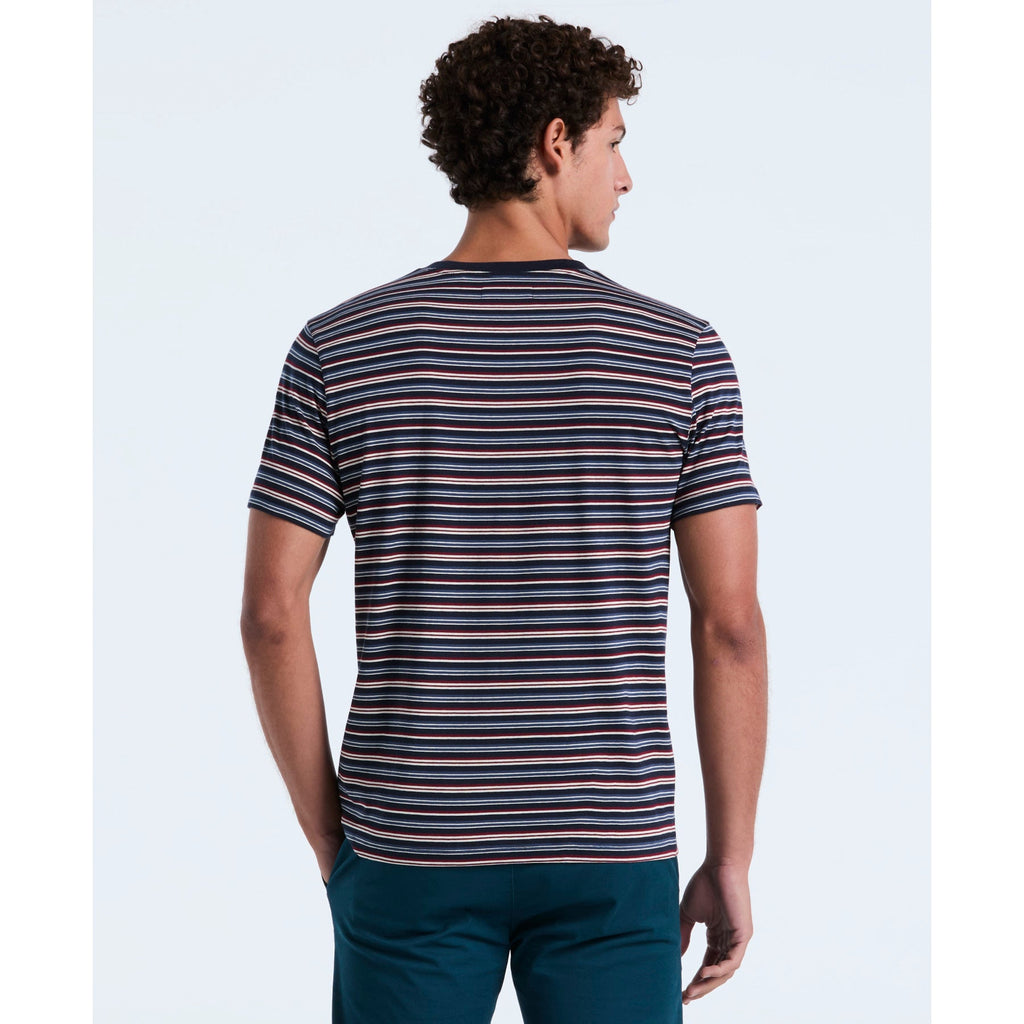 Original Penguin Yarn-Dyed Stripe T-Shirt In Dark Sapphire(Yarn Dyed Stripe T Shirt Blue Opkf2504gp 413)