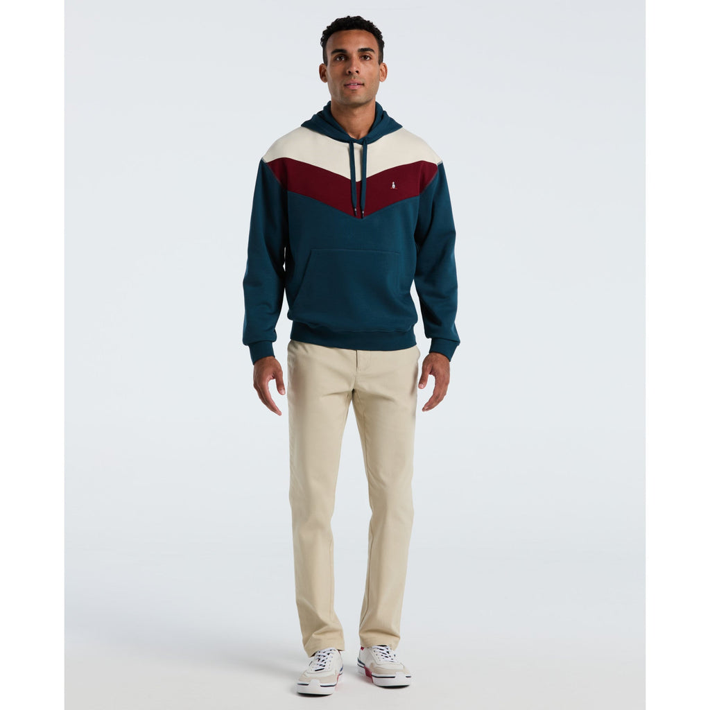 Original Penguin Chevron Colour Block Hoodie In Reflecting Pond(Chevron Colour Block Hoodie Blue Opkf2514gp 470)