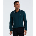 Original Penguin Sticker Pete Tipped Long Sleeve Polo Shirt In Reflecting Pond(Sticker Pete Tipped Long Sleeve Polo Shirt Blue Opkf2522gp 470)