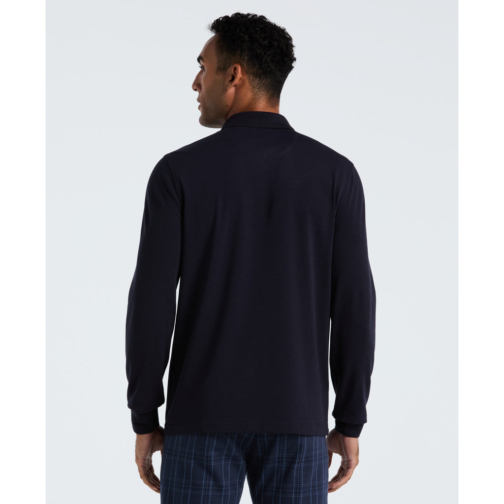 Original Penguin Pique Long Sleeve Polo Shirt In Dark Sapphire(Pique Long Sleeve Polo Shirt Blue Opkf2526gp 413)