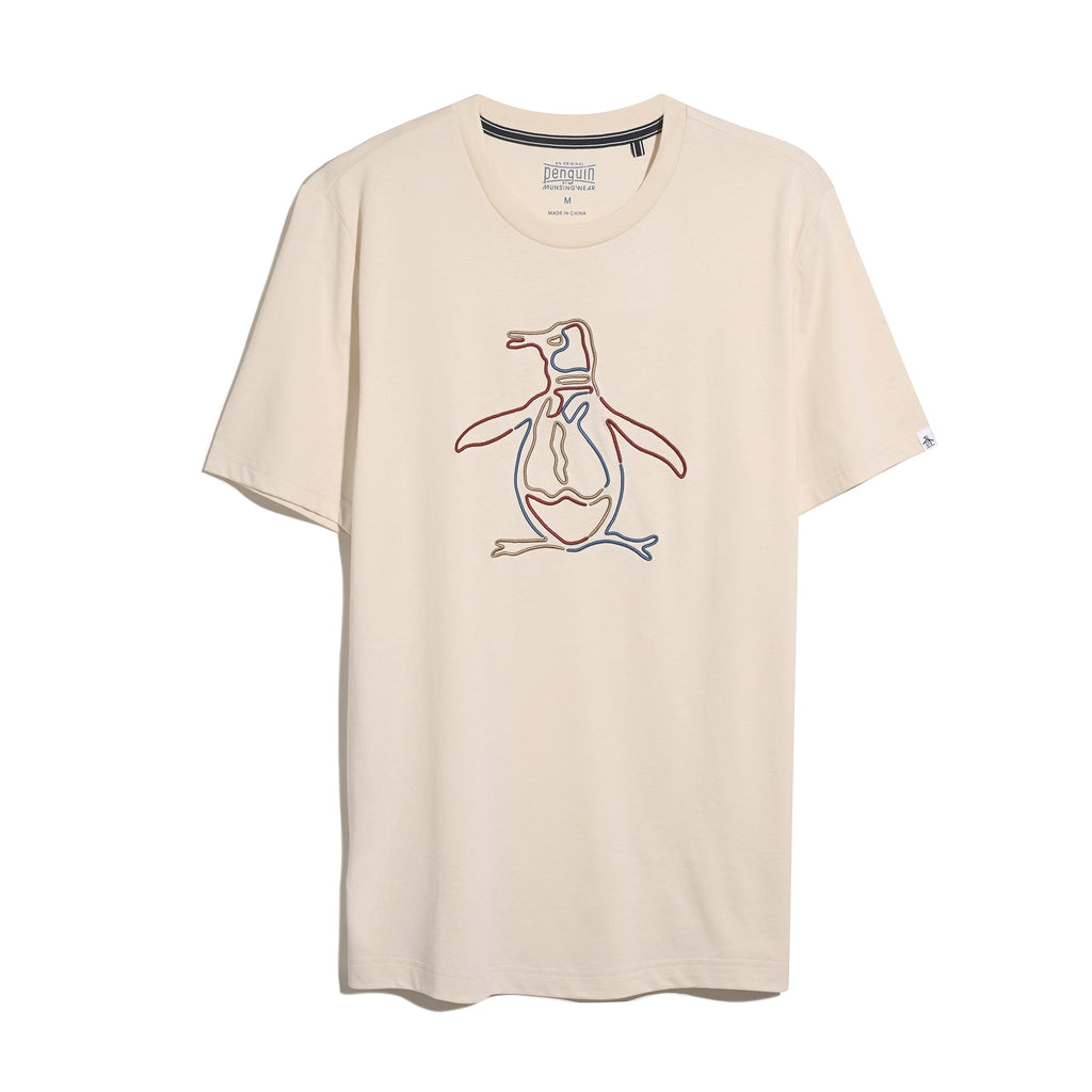 Original Penguin Outline Pete Graphic T-Shirt In Birch(Outline Pete Graphic T Shirt Beige Opkf2559gp 252)