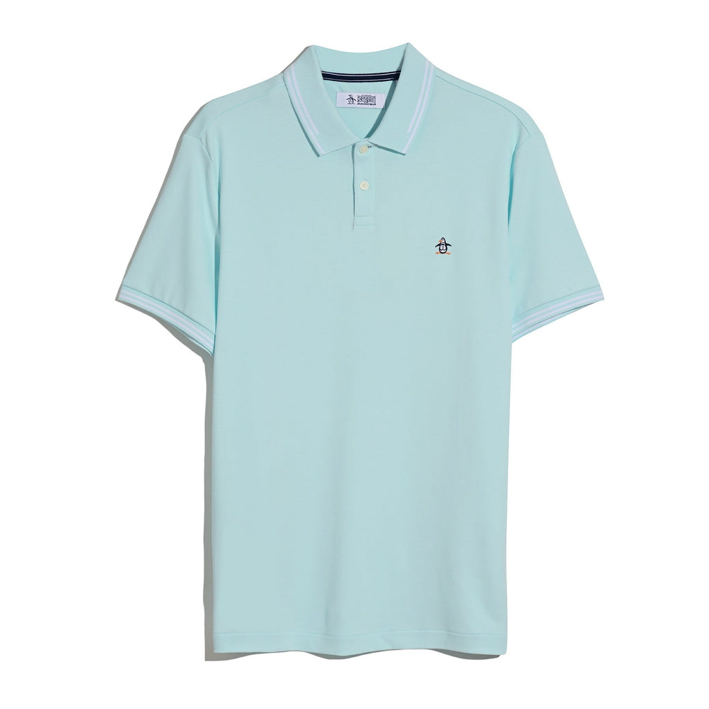 Original Penguin Icons Tipped Polo Shirt In Spa Retreat(Icons Tipped Polo Shirt Blue Opkf3808gp 477)