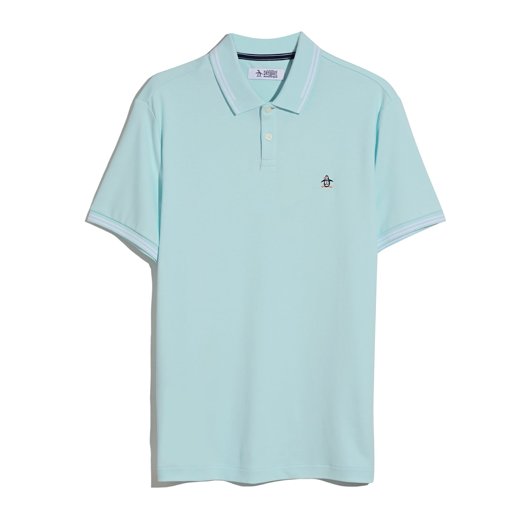 Original Penguin Icons Tipped Polo Shirt In Spa Retreat(Icons Tipped Polo Shirt Blue Opkf3808gp 477)