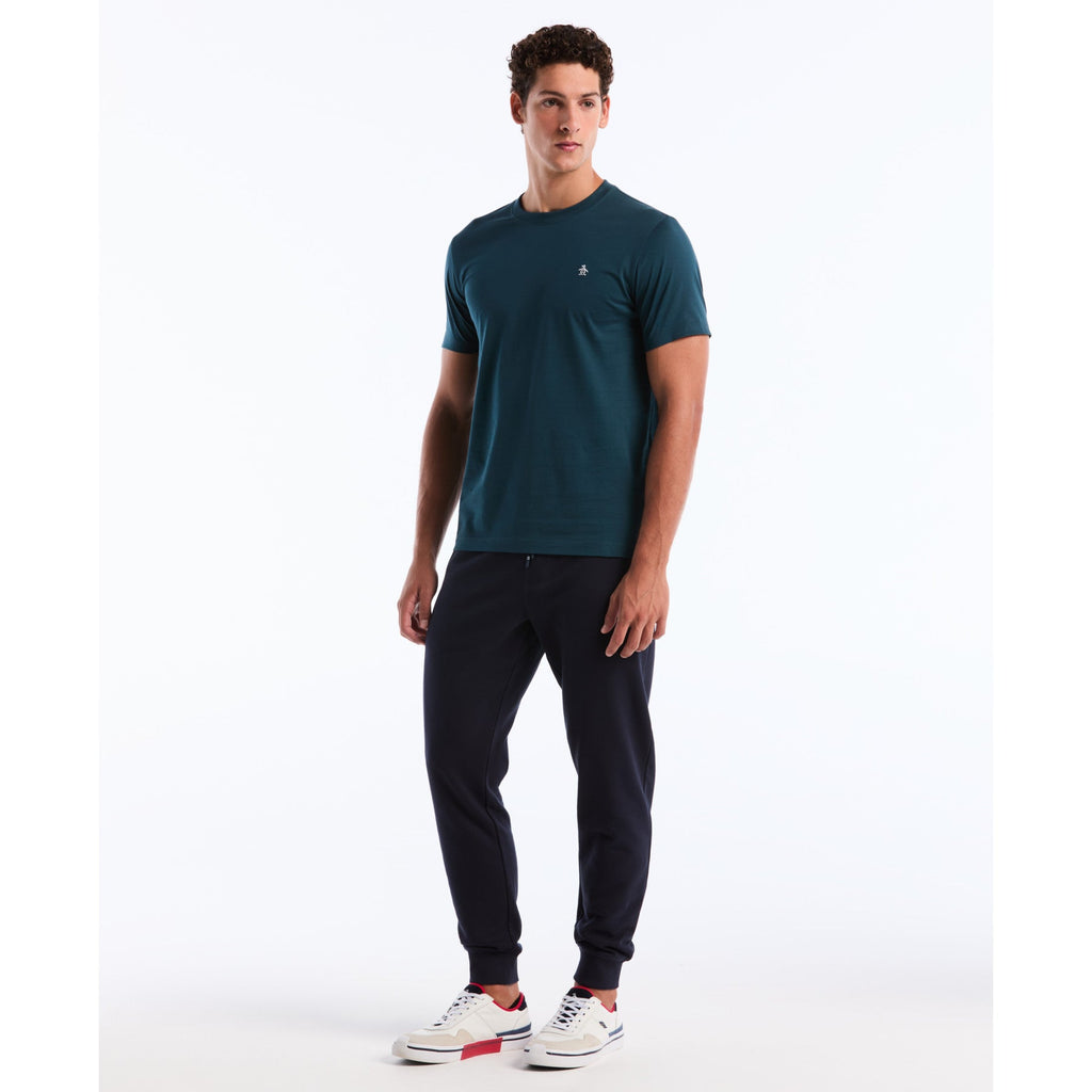 Original Penguin Pin Point Embroidered Logo T-Shirt In Reflecting Pond(Pin Point Embroidered Logo T Shirt Green Opkf5903gp 470)