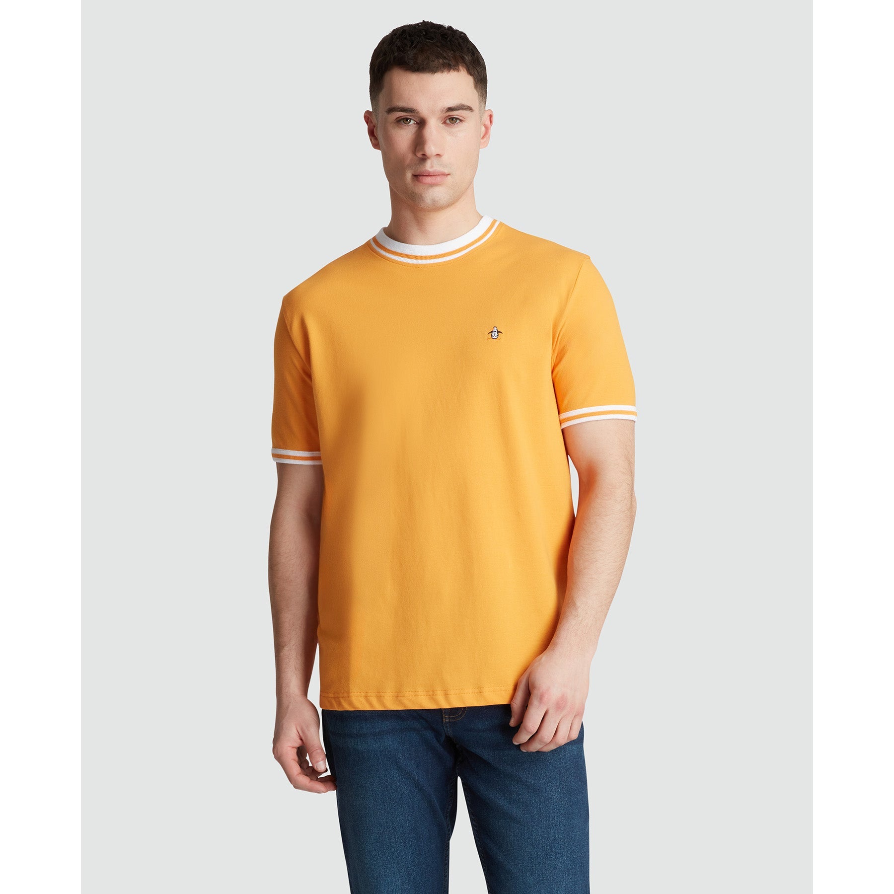 Original Penguin Icons Pique T-Shirt In Butterscotch(Icons Pique T Shirt Yellow Opkm3503gp 752)