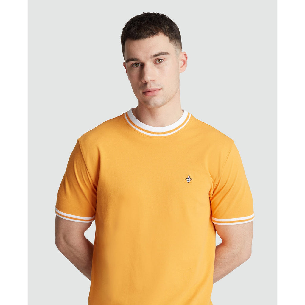Original Penguin Icons Pique T-Shirt In Butterscotch(Icons Pique T Shirt Yellow Opkm3503gp 752)