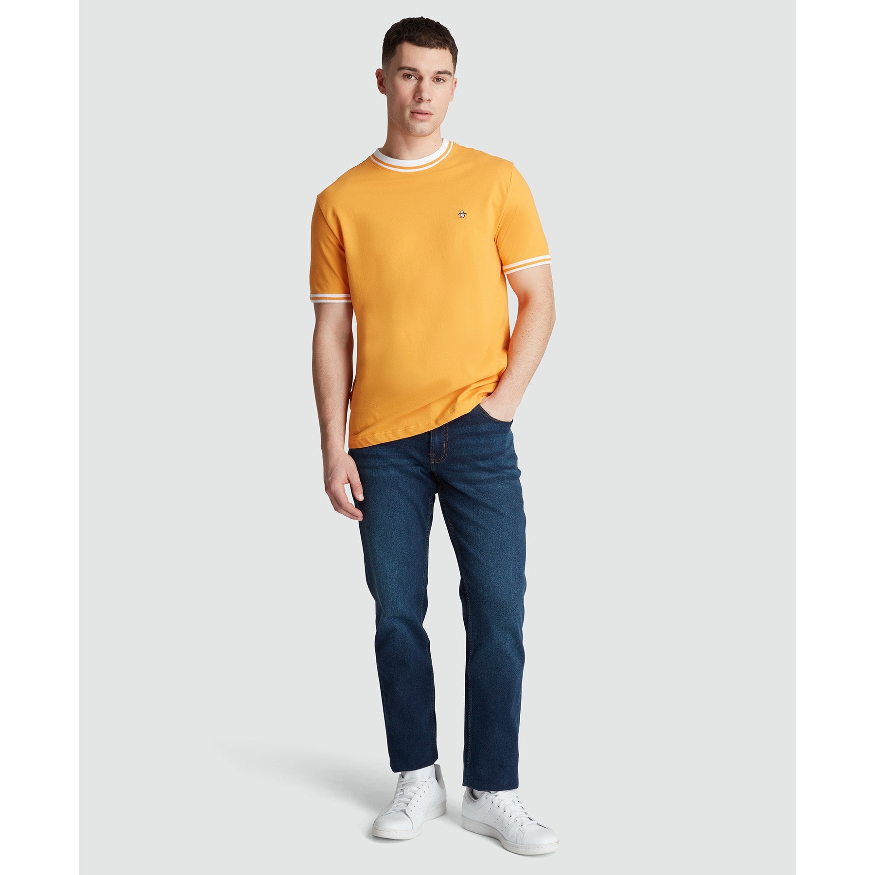 Original Penguin Icons Pique T-Shirt In Butterscotch(Icons Pique T Shirt Yellow Opkm3503gp 752)