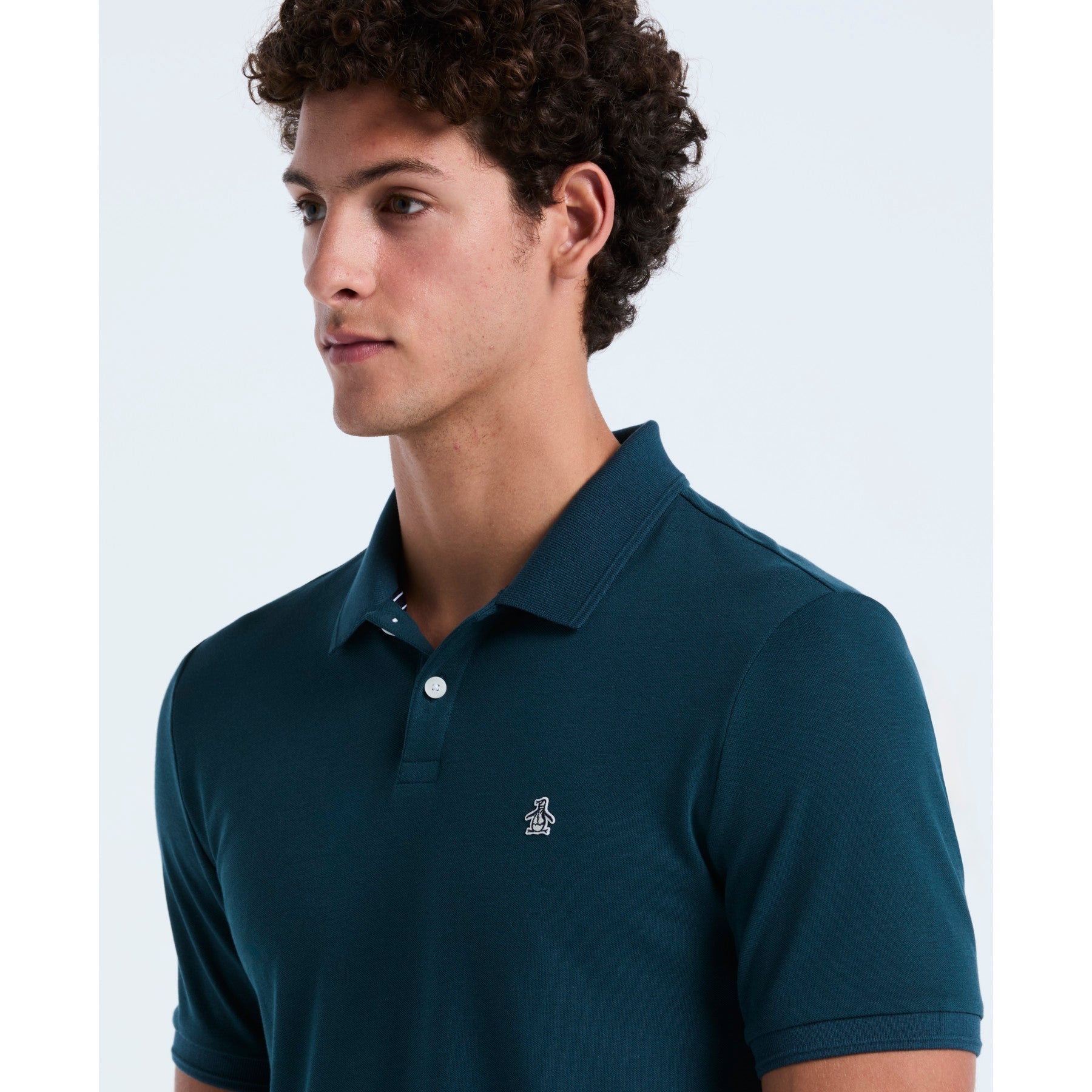 Original Penguin Daddy Pique Polo Shirt In Reflecting Pond(Daddy Pique Polo Shirt Blue Opksb015gp 470)