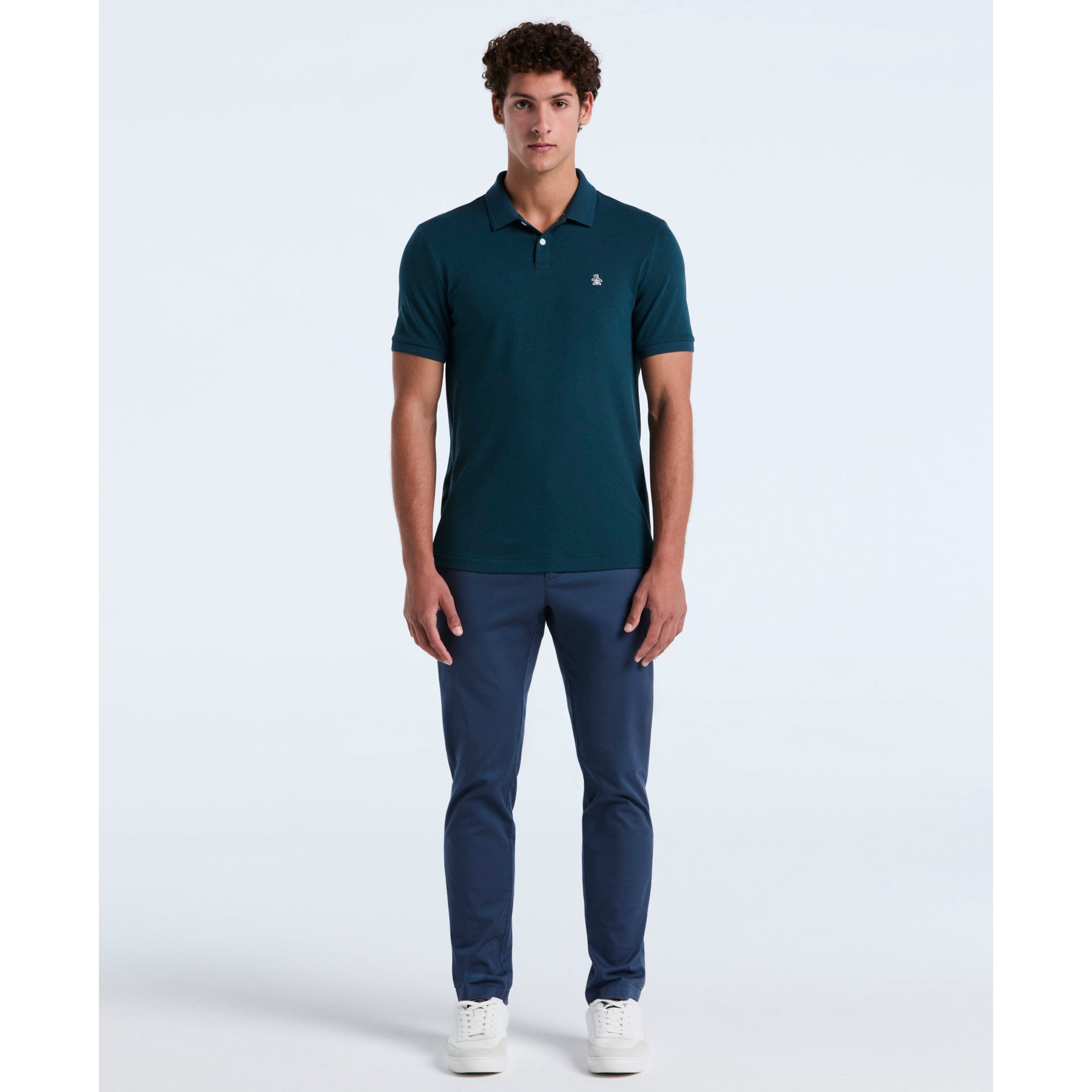 Original Penguin Daddy Pique Polo Shirt In Reflecting Pond(Daddy Pique Polo Shirt Blue Opksb015gp 470)