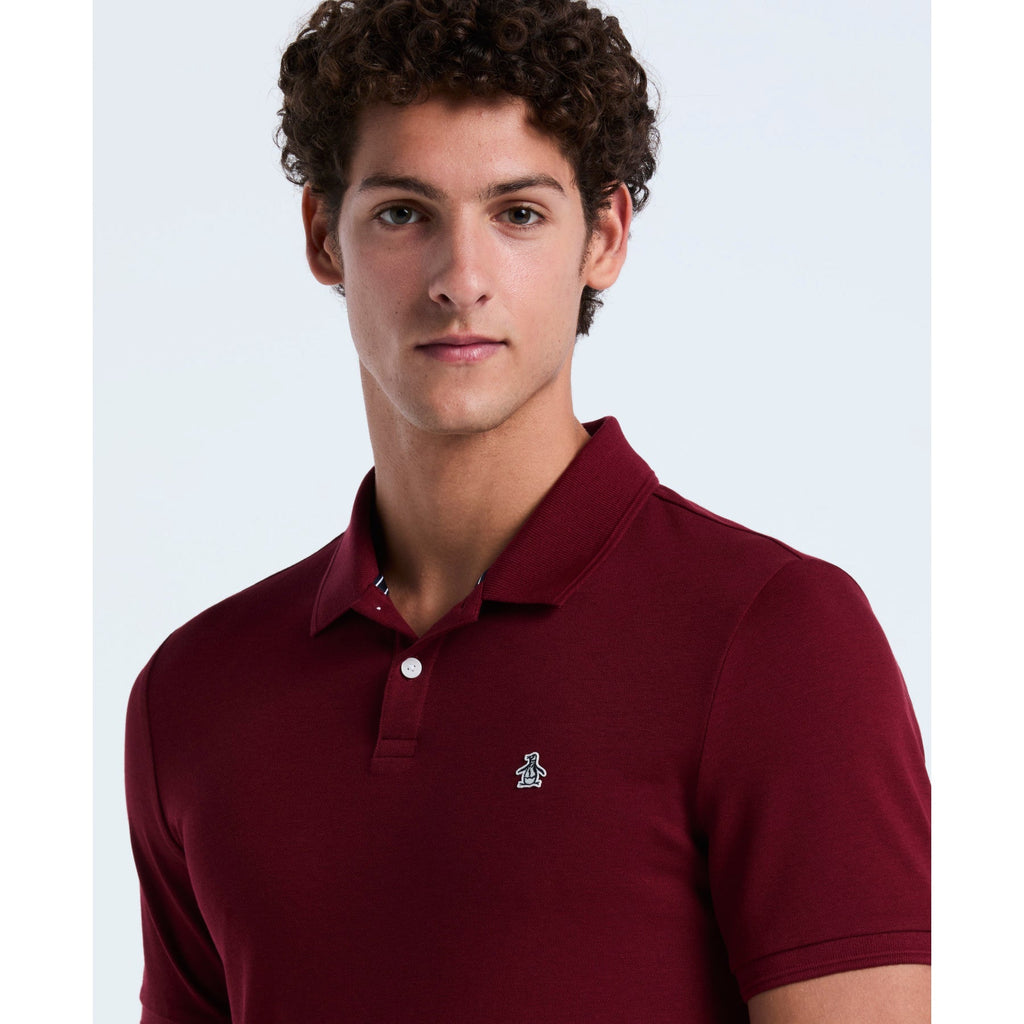 Original Penguin Daddy Pique Polo Shirt In Cabernet(Daddy Pique Polo Shirt Red Opksb015gp 605)