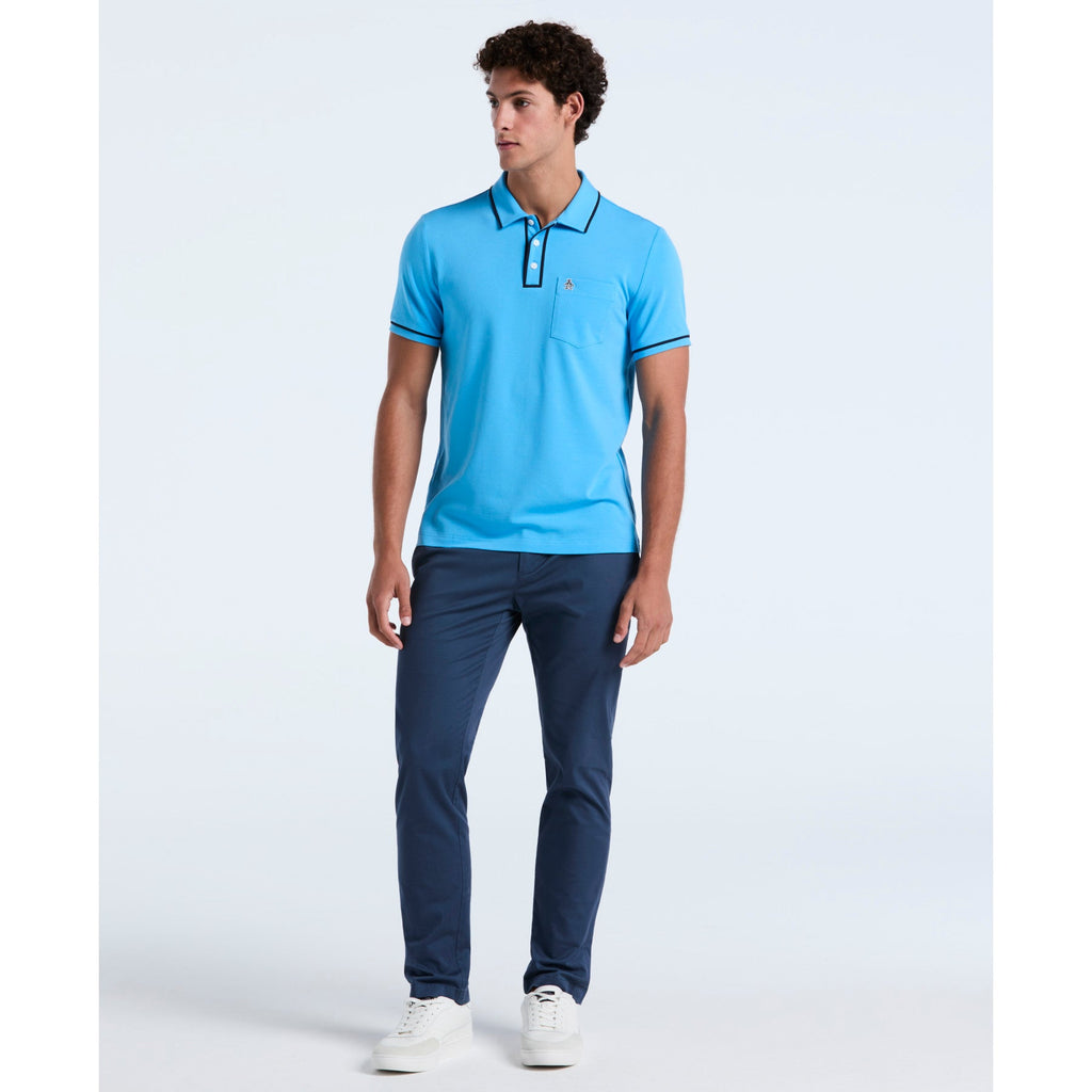 Original Penguin Earl Pique Polo Shirt In Bonnie Blue(Earl Pique Polo Shirt Blue Opksb690gp 456)