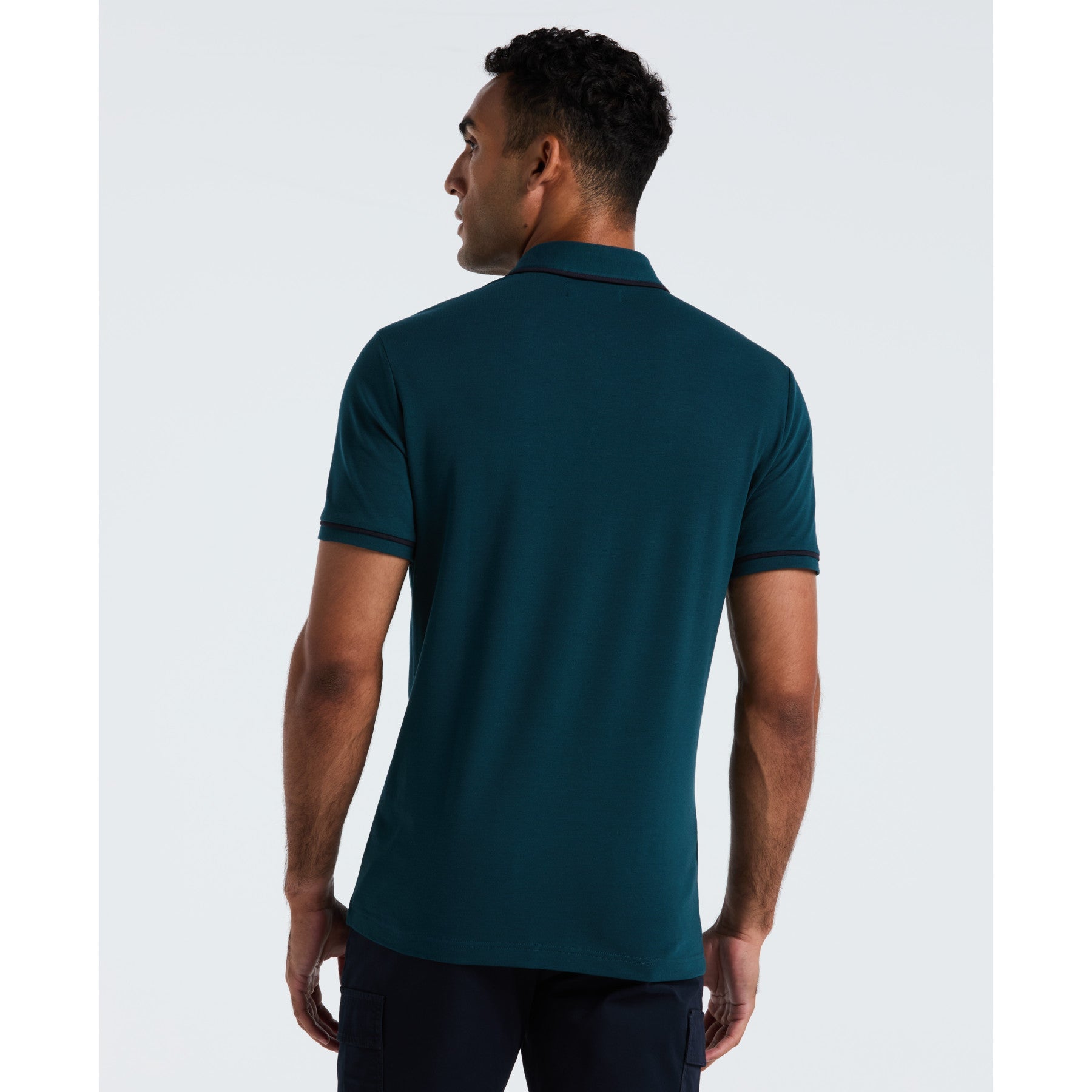 Original Penguin Earl Pique Polo Shirt In Reflecting Pond(Earl Pique Polo Shirt Blue Opksb690gp 470)