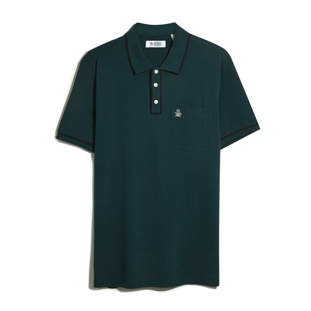 Original Penguin Earl Pique Polo Shirt In Reflecting Pond(Earl Pique Polo Shirt Blue Opksb690gp 470)