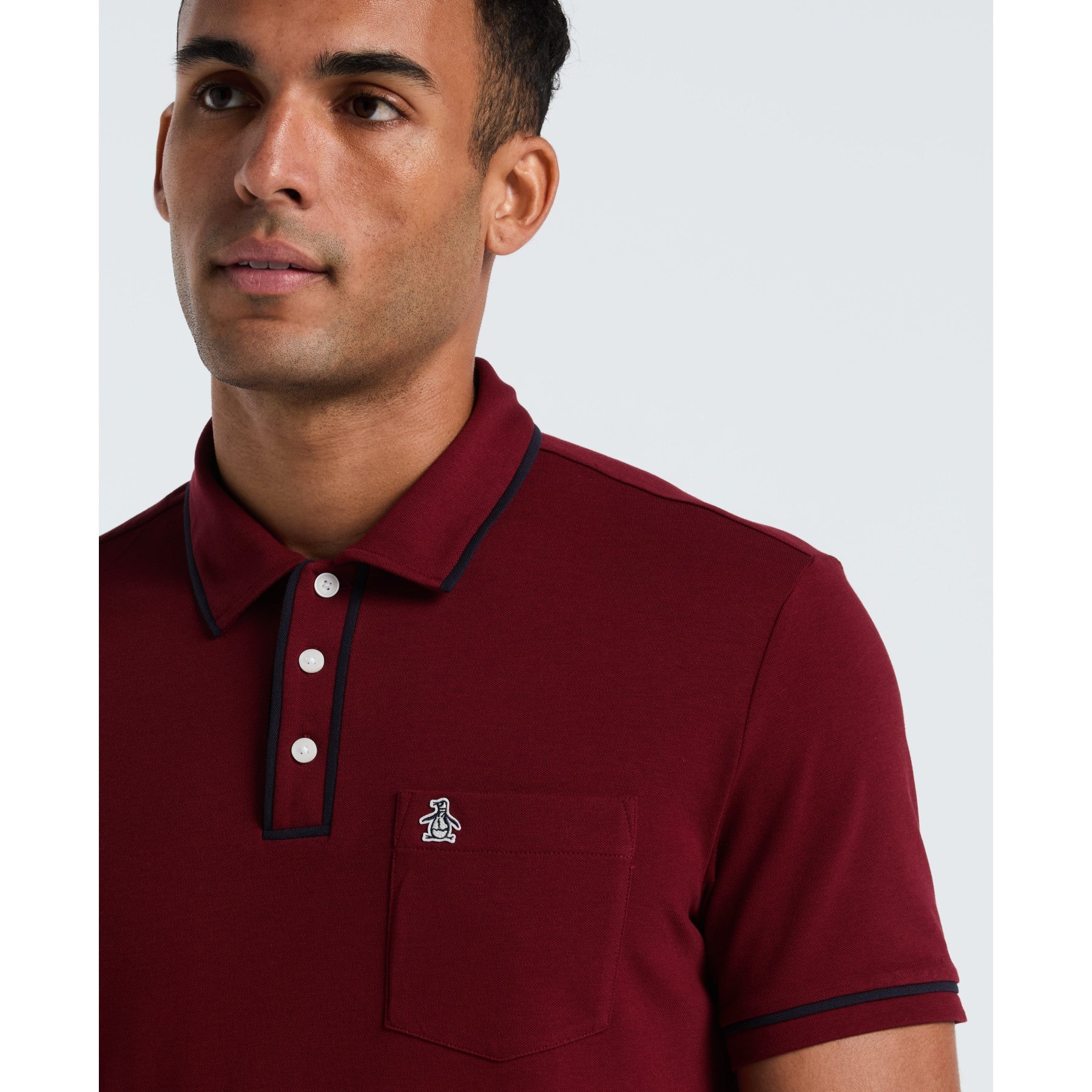Original Penguin Earl Pique Polo Shirt In Cabernet(Earl Pique Polo Shirt Red Opksb690gp 605)