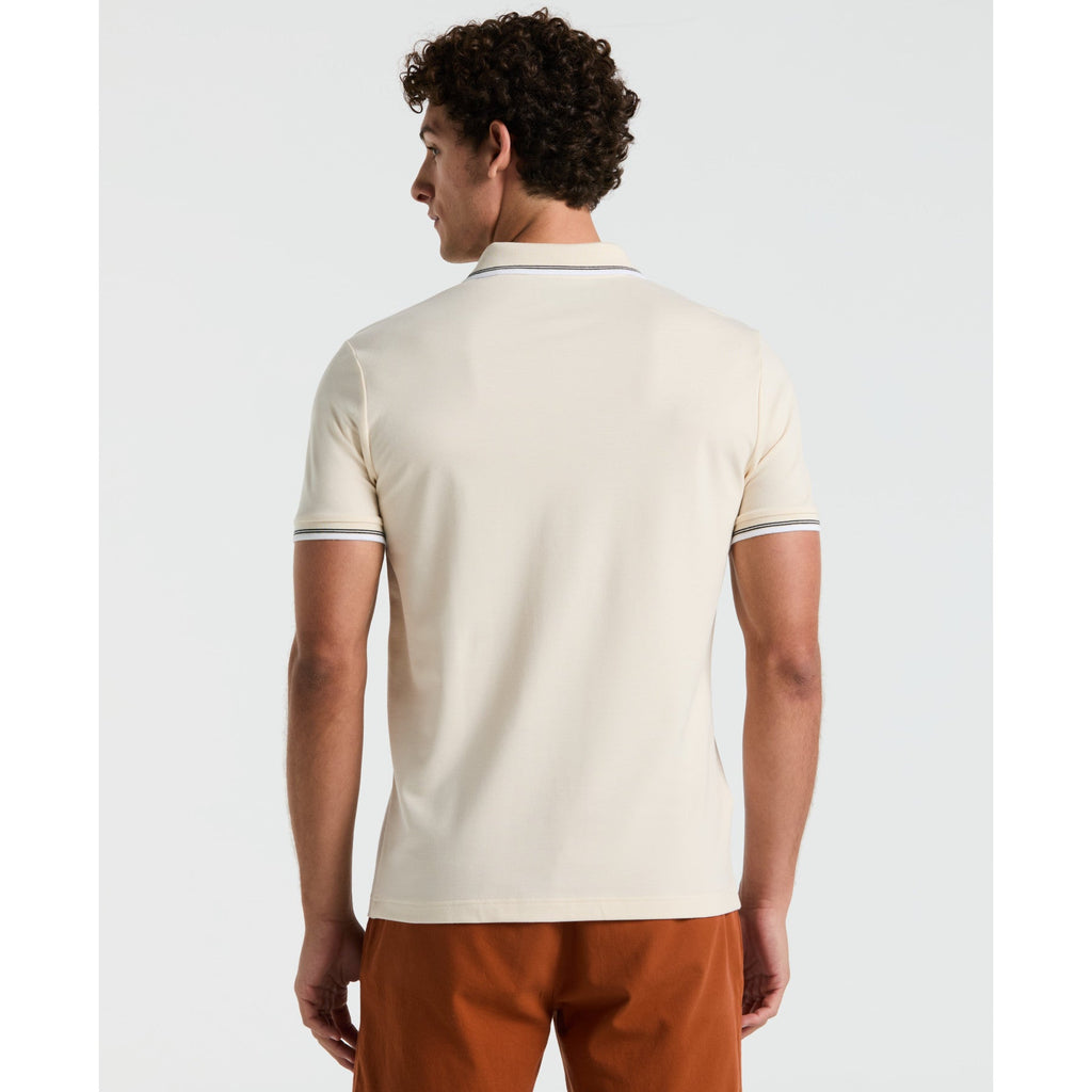 Original Penguin Pique Sticker Pete Tipped Polo Shirt In Birch(Pique Sticker Pete Tipped Polo Shirt Beige Opksb720gp 252)