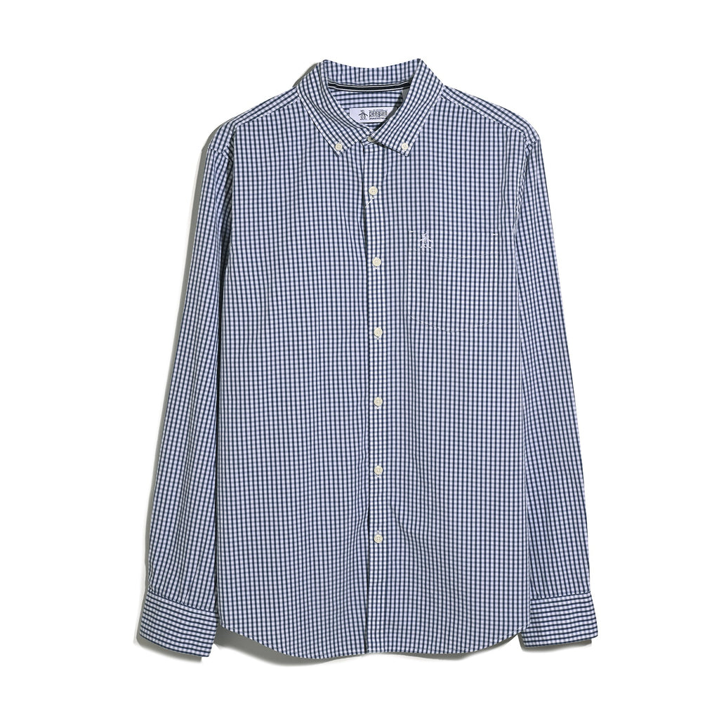 Original Penguin Gingham Shirt In Sargasso Sea(Gingham Shirt Blue Opwb0023gp 485)