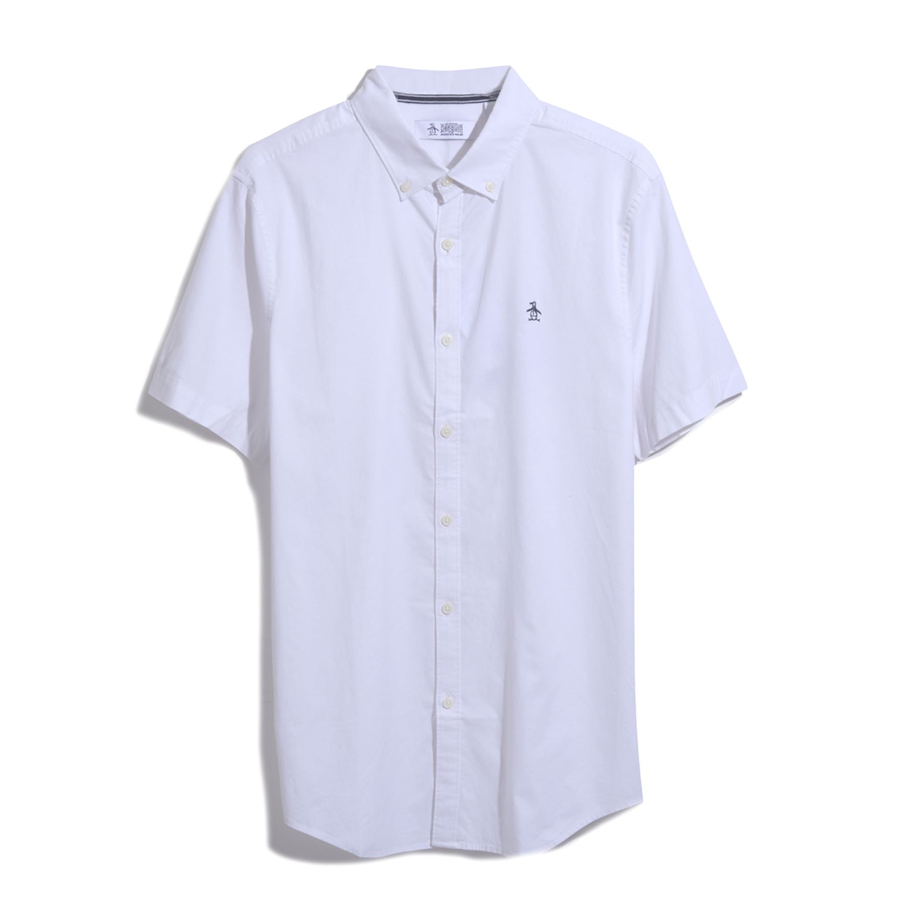 Original Penguin Oxford Stretch Short Sleeve Shirt In Bright White(Ecovero Oxford Stretch Shirt White Opwb0037gp 118)