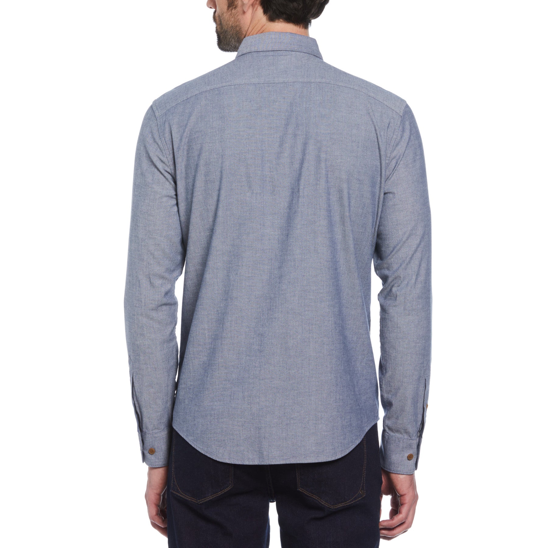 Original Penguin Chambray Shirt In Sargasso Sea(Chambray Shirt Blue Opwf2416gp 485)