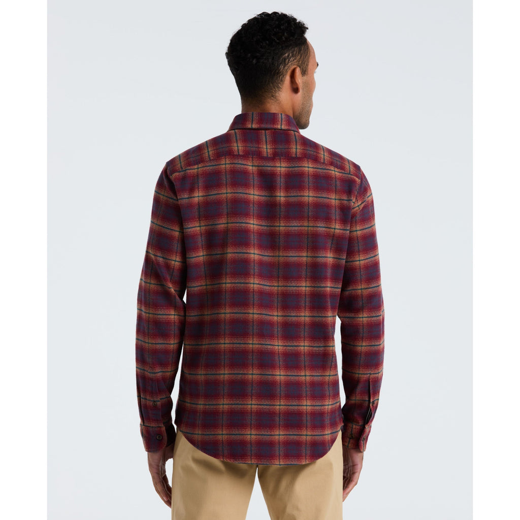 Original Penguin Plaid Flannel Shirt In Cabernet(Plaid Flannel Shirt Red Opwf2517gp 605)