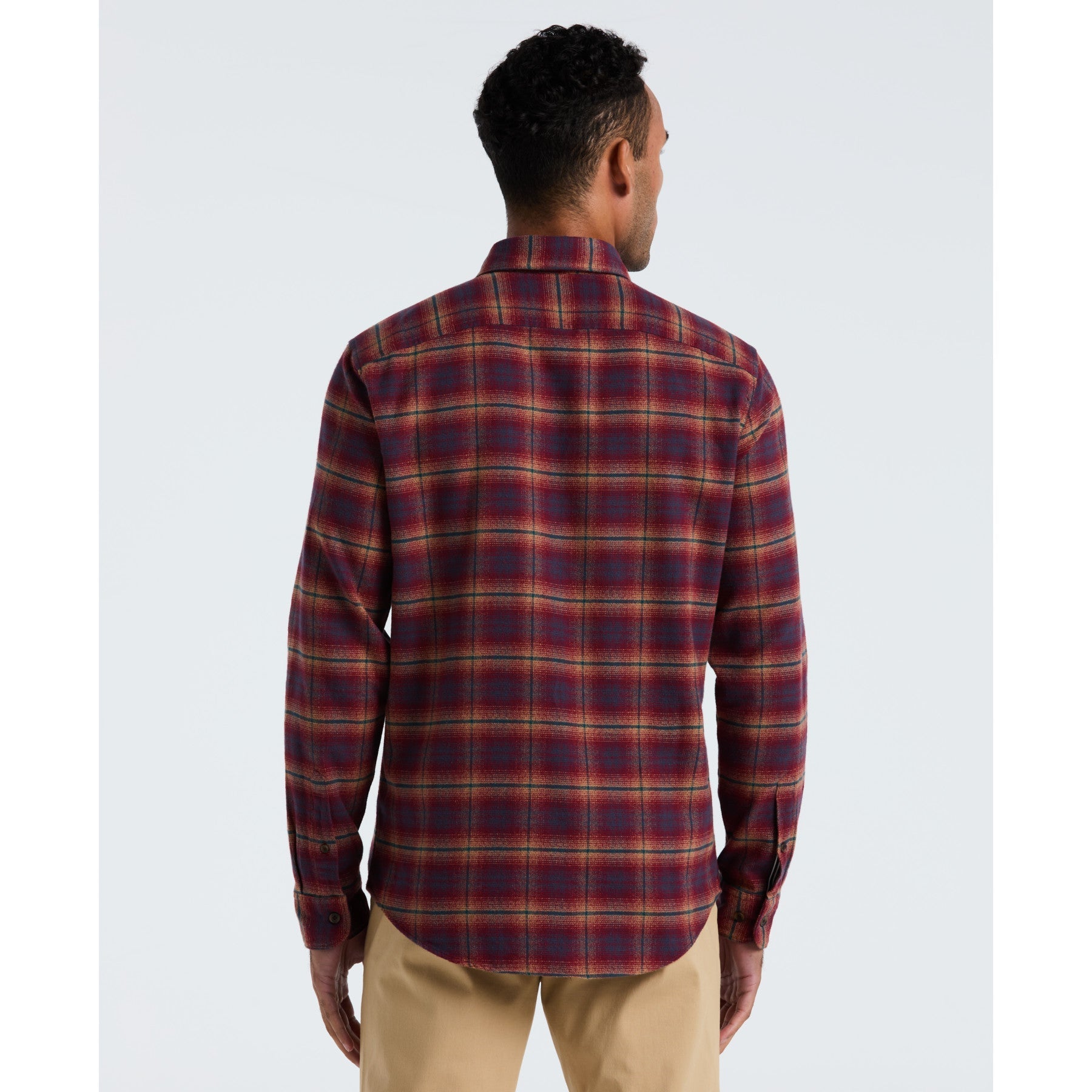 Original Penguin Plaid Flannel Shirt In Cabernet(Plaid Flannel Shirt Red Opwf2517gp 605)