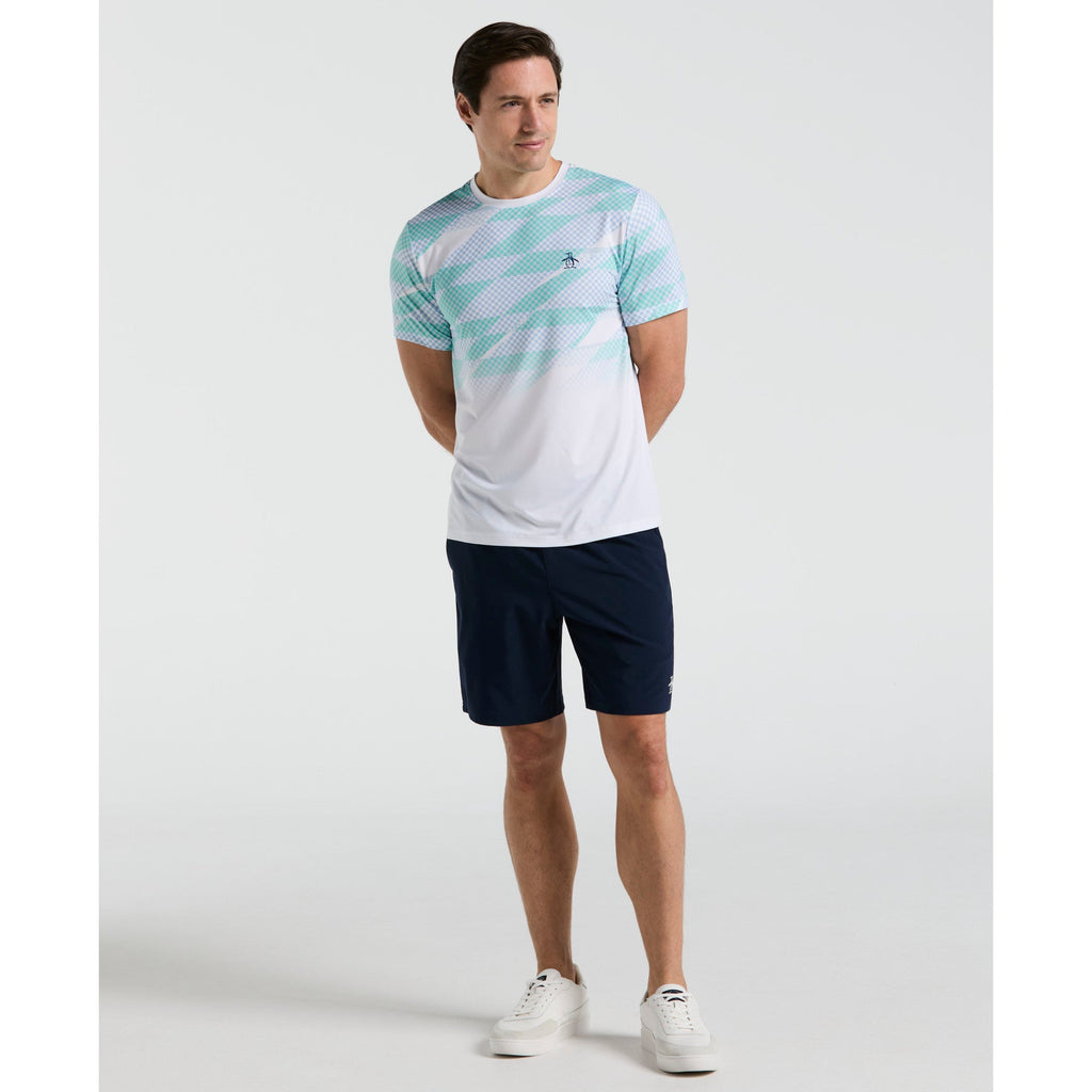 Original Penguin Performance Ombre Tennis Court T-Shirt In Bright White(Performance Ombre Tennis Court T Shirt White O1ksf014gg 118)