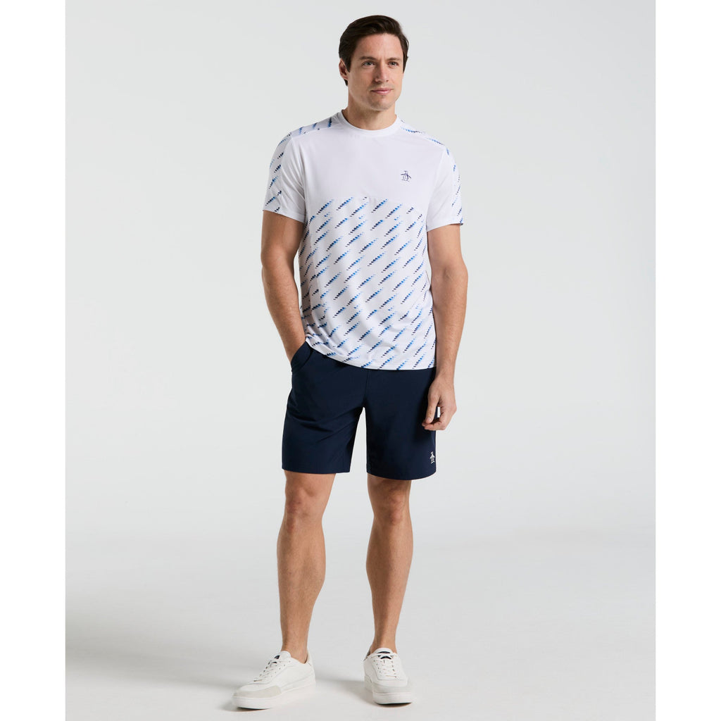 Original Penguin Performance Tennis Ball Block T-Shirt In Bright White(Performance Tennis Ball Block T Shirt White O1ksf000gg 118)