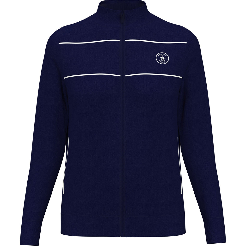 Original Penguin Women's Performance Track Style Tennis Jacket In Black Iris(Womens Performance Track Style Tennis Jacket Blue O1jsd002gg 417)