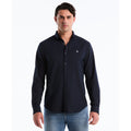 Original Penguin Ecovero Oxford Stretch Shirt In Dark Sapphire(Oxford Ecovero Shirt Blue Opwb0035gp 413)