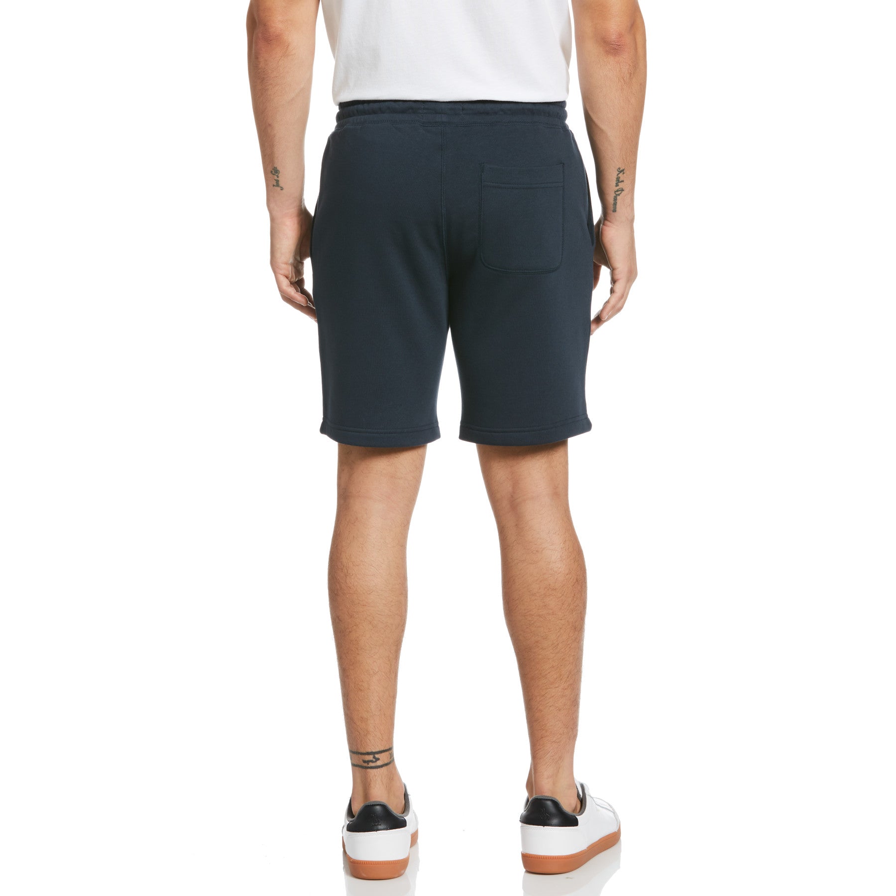 Original Penguin Sticker Pete Fleece Jogger Shorts In Dark Sapphire(Sticker Pete Fleece Jogger Shorts Blue Ophb0100gp 413)