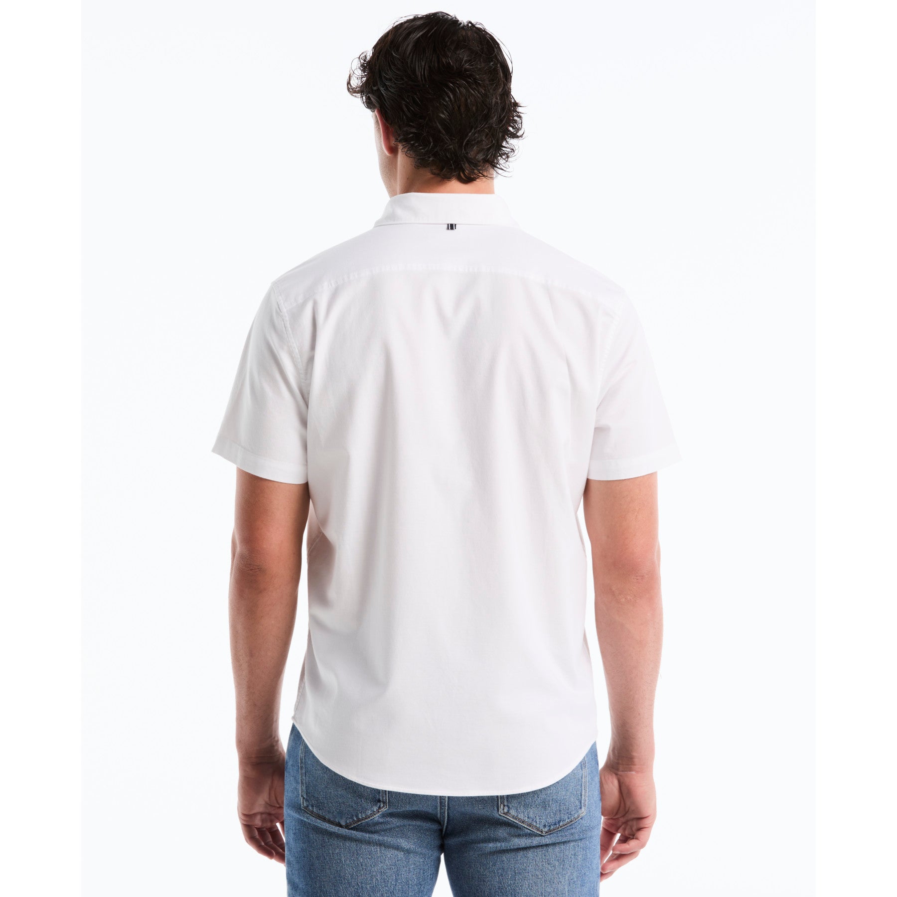 Original Penguin Oxford Stretch Short Sleeve Shirt In Bright White(Ecovero Oxford Stretch Shirt White Opwb0037gp 118)