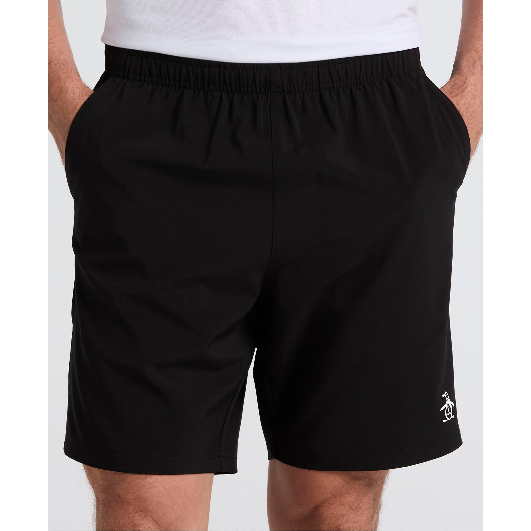 Original Penguin Performance Tennis Shorts In Caviar(Performance Solid Tennis Short Black Ogbsc0f5gg 001)