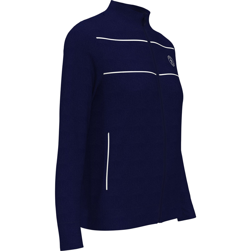 Original Penguin Women's Performance Track Style Tennis Jacket In Black Iris(Womens Performance Track Style Tennis Jacket Blue O1jsd002gg 417)