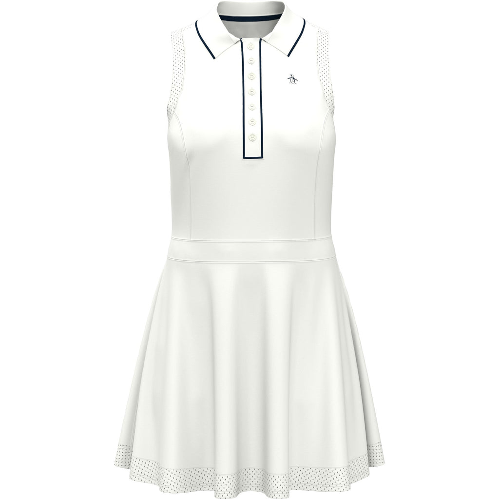 Original Penguin Women's Veronica Sleeveless Dress In Bright White(Veronica Golf Dress With Shorts White Ogdse054gg 118)