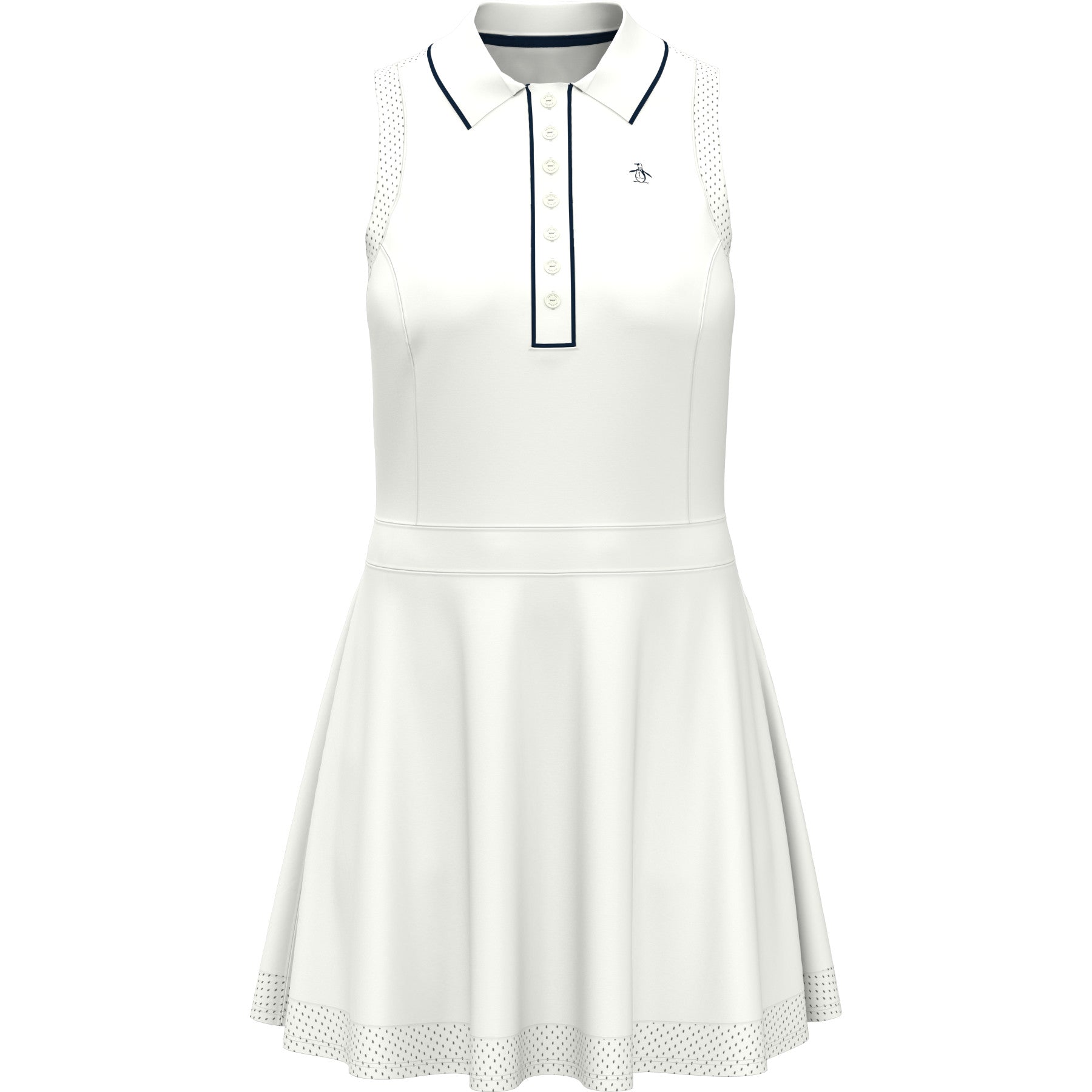 Original Penguin Women's Veronica Sleeveless Dress In Bright White(Veronica Golf Dress With Shorts White Ogdse054gg 118)