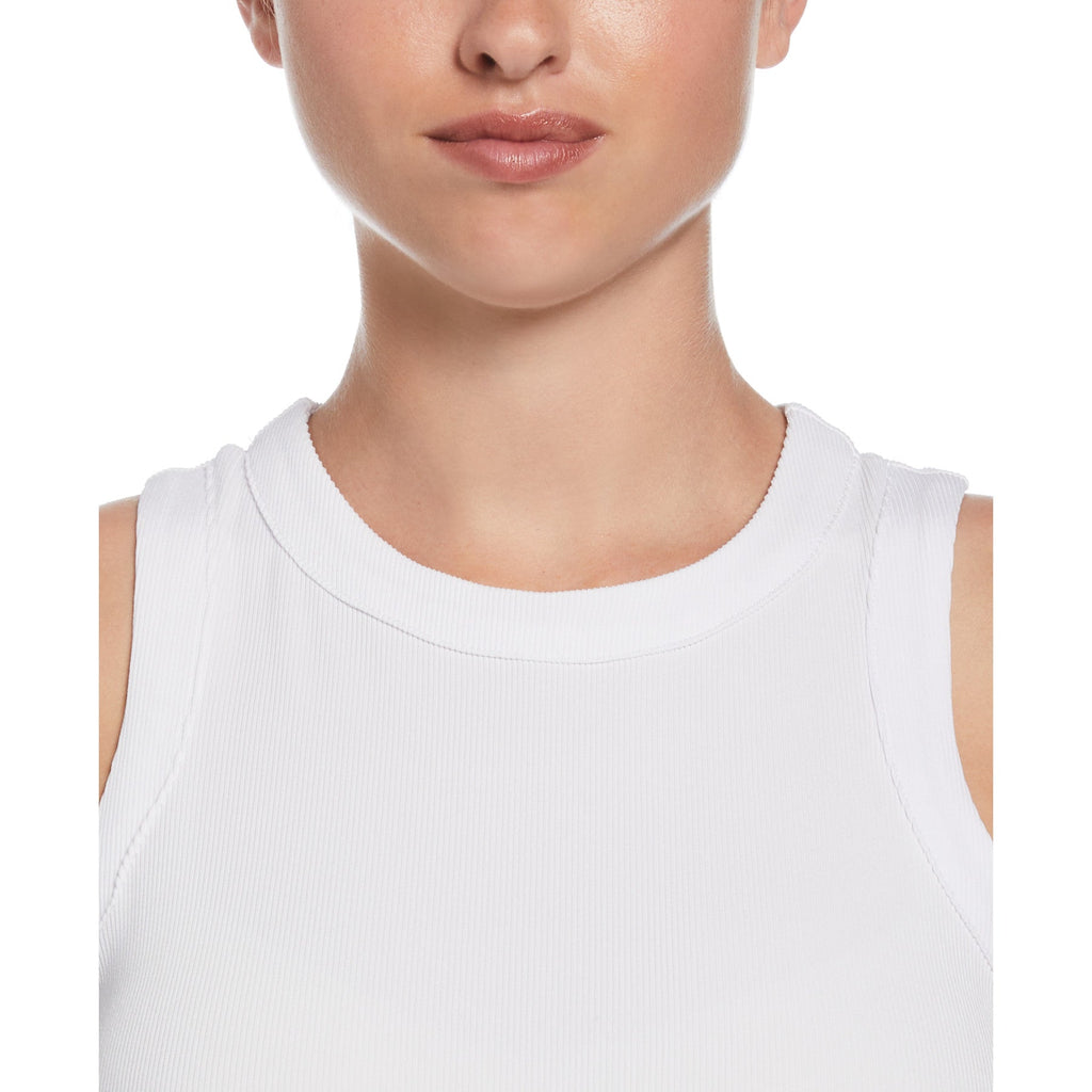 Original Penguin Women's Ribbed Tennis Tank Top In Bright White(Ribbed Tennis Tank Top White O1kse016gg 118)