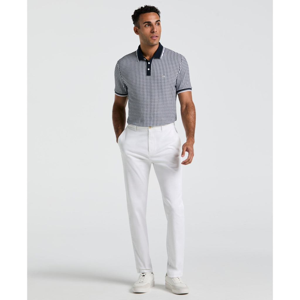 Original Penguin Jaquard Check Polo Shirt In Dark Sapphire(Jaquard Check Polo Shirt Blue Opkm2517gp 413)
