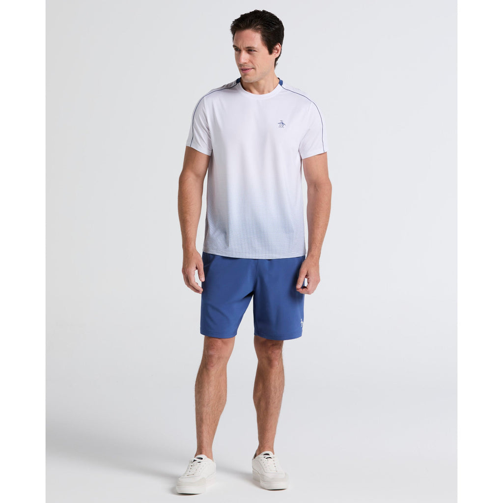 Original Penguin Ombre Net Graphic Performance Tennis T-Shirt In Bright White(Ombre Net Graphic Performance Tennis T Shirt White O1kff007gg 118)