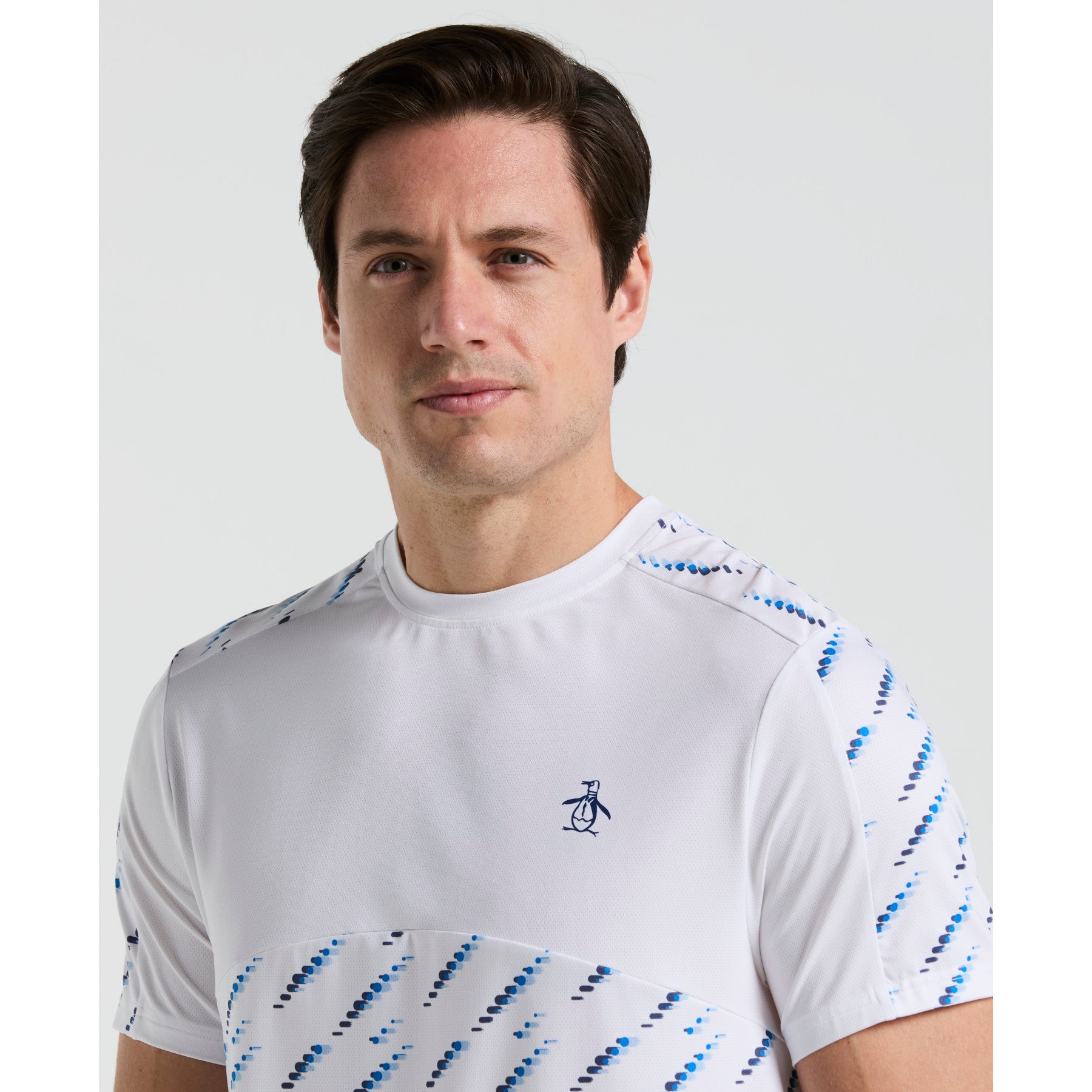 Original Penguin Performance Tennis Ball Block T-Shirt In Bright White(Performance Tennis Ball Block T Shirt White O1ksf000gg 118)