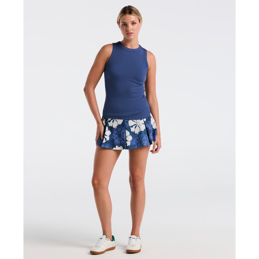 Original Penguin Women's Ribbed Tennis Tank Top In True Navy(Ribbed Tennis Tank Top Blue O1kse016gg 416)