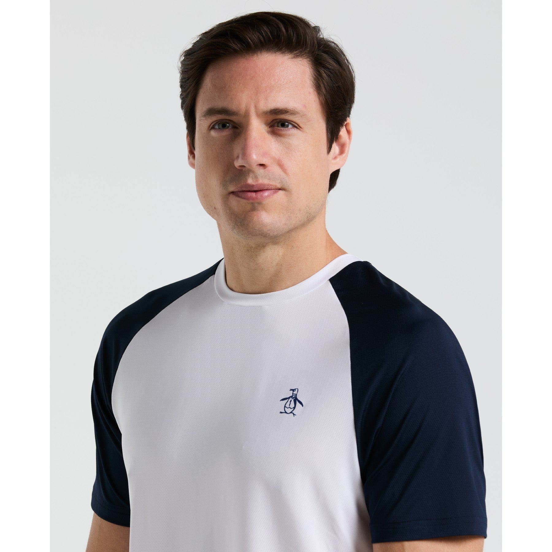Original Penguin Blocked Performance Tennis T-Shirt In Bright White(Blocked Performance Tennis T Shirt White O1ksf015gg 118)