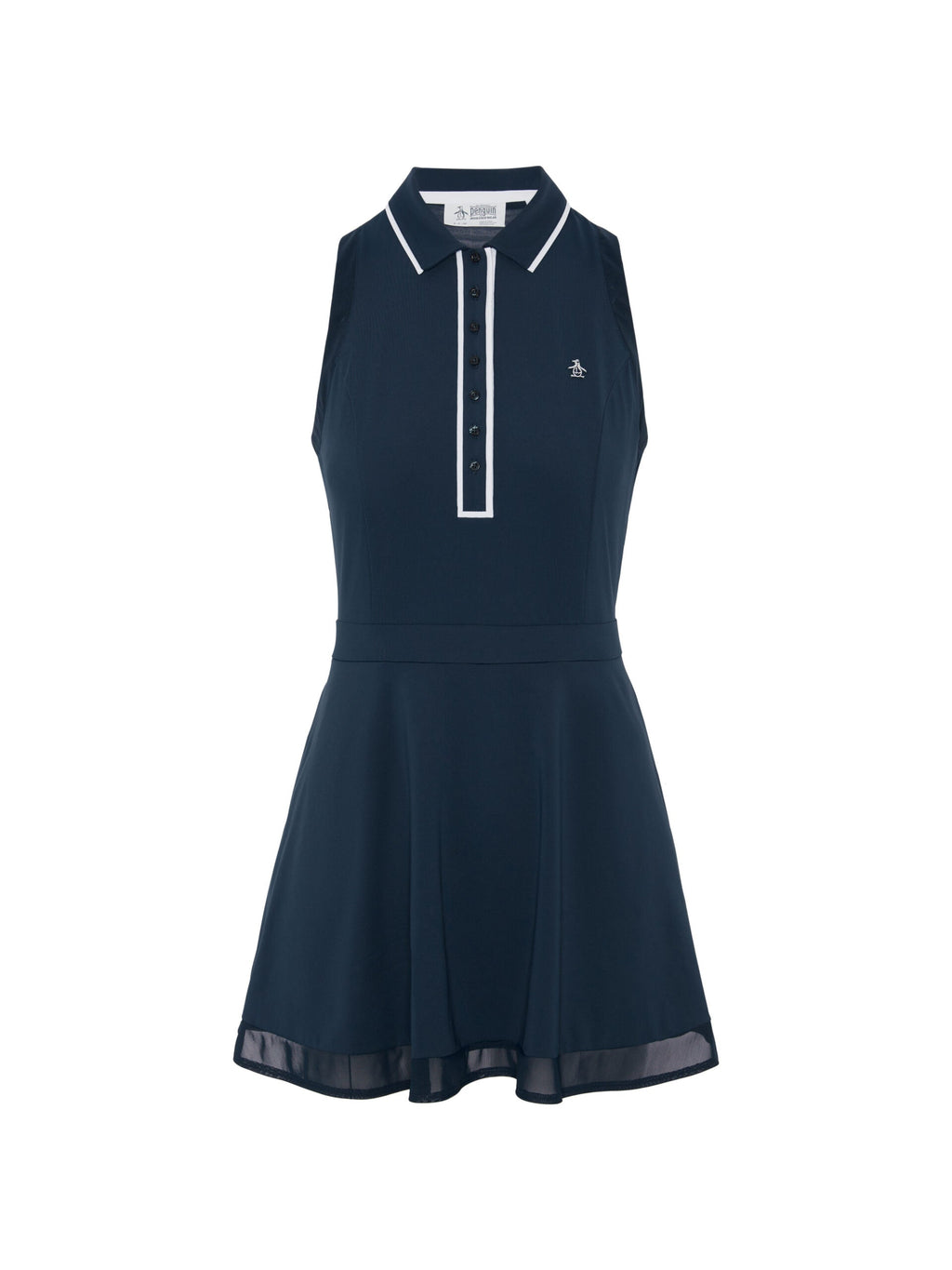 Original Penguin Women's Veronica Sleeveless Dress In Black Iris(Veronica Golf Dress With Shorts Blue Ogdse054gg 417)
