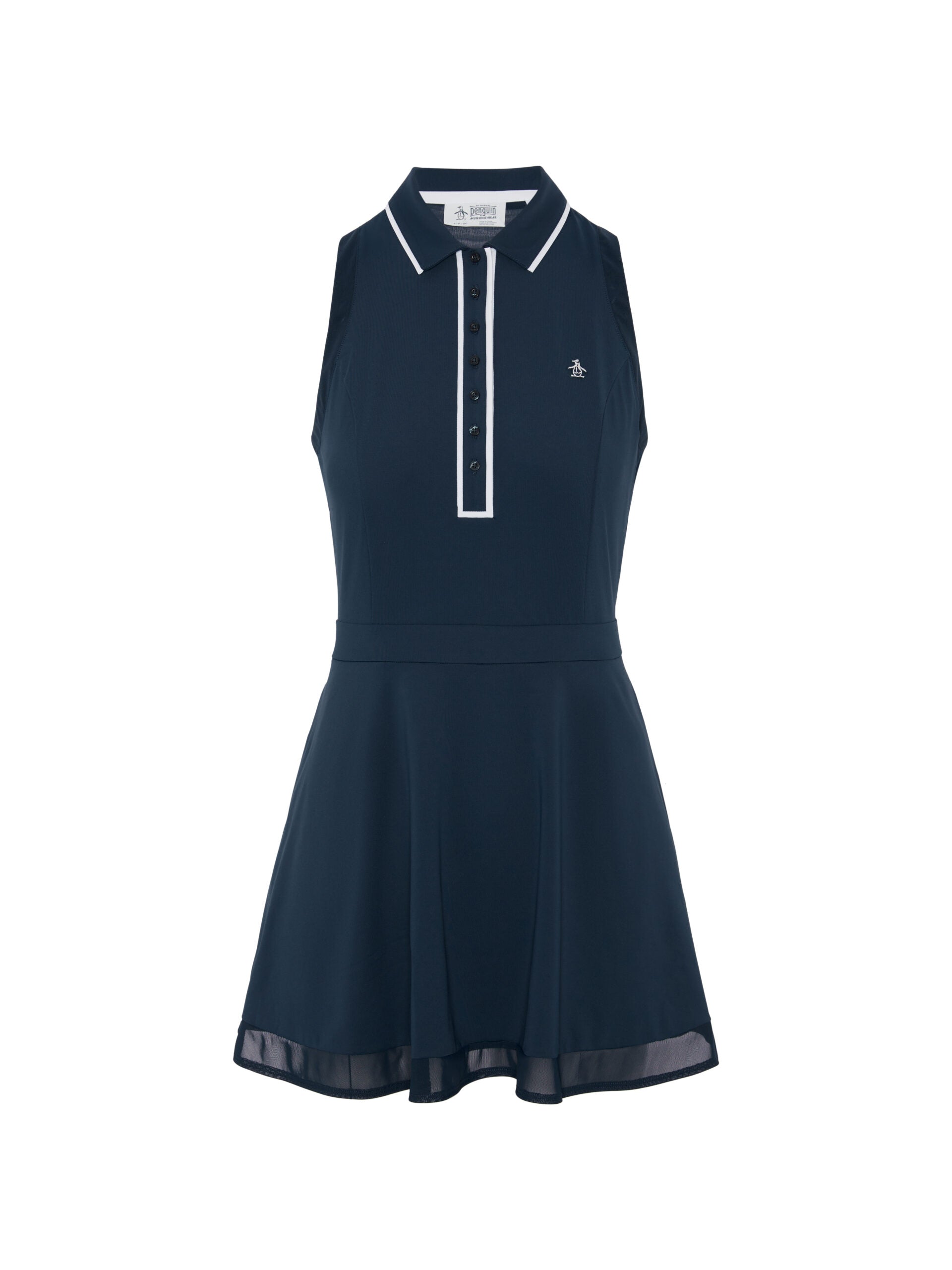 Original Penguin Women's Veronica Sleeveless Dress In Black Iris(Veronica Golf Dress With Shorts Blue Ogdse054gg 417)