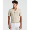Original Penguin Jaquard Geometric Sweater Polo Shirt In Birch(Jaquard Geometric Sweater Polo Shirt Beige Opgm2500gp 252)