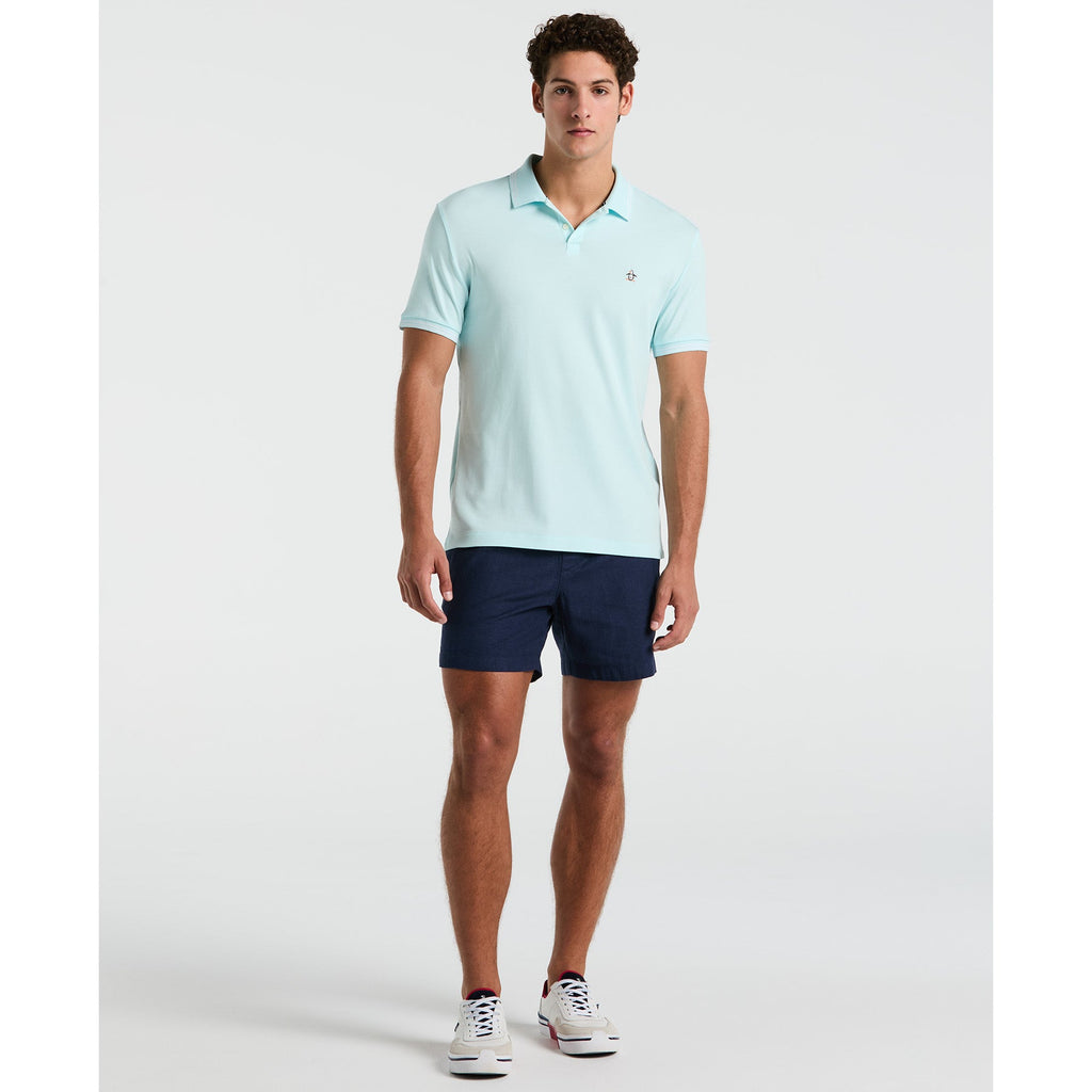 Original Penguin Icons Tipped Polo Shirt In Spa Retreat(Icons Tipped Polo Shirt Blue Opkf3808gp 477)