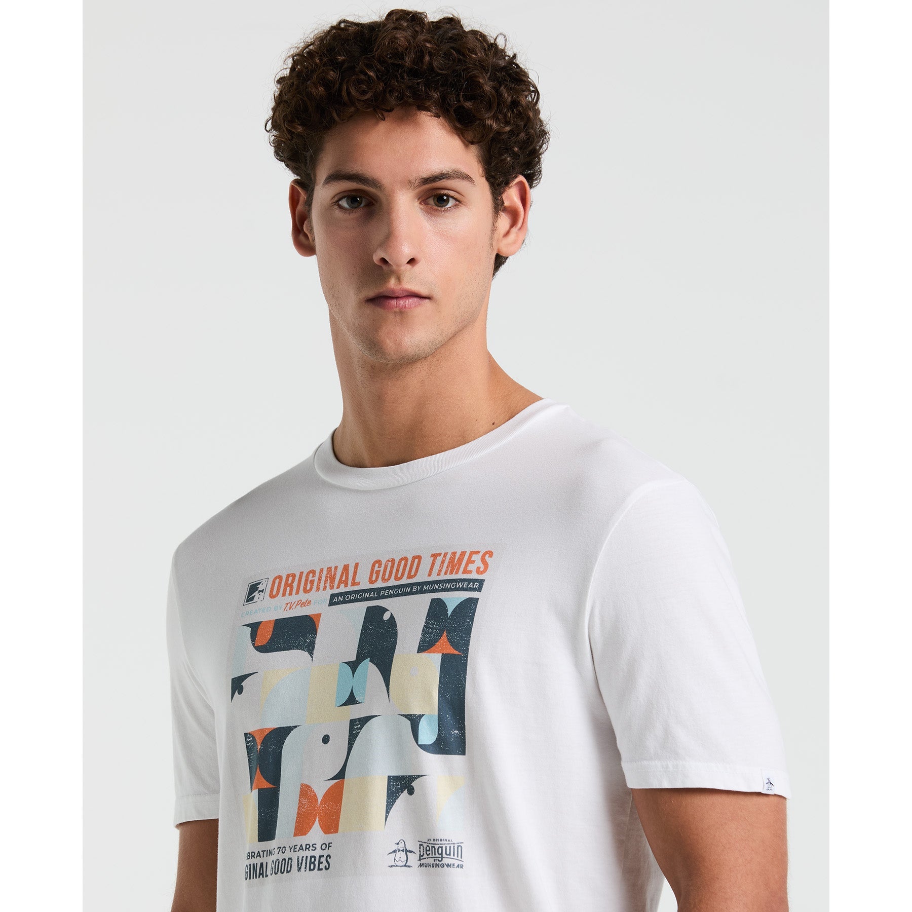 Original Penguin Good Times Graphic T-Shirt In Bright White(Good Times Graphic T Shirt White Opkm2539gp 118)