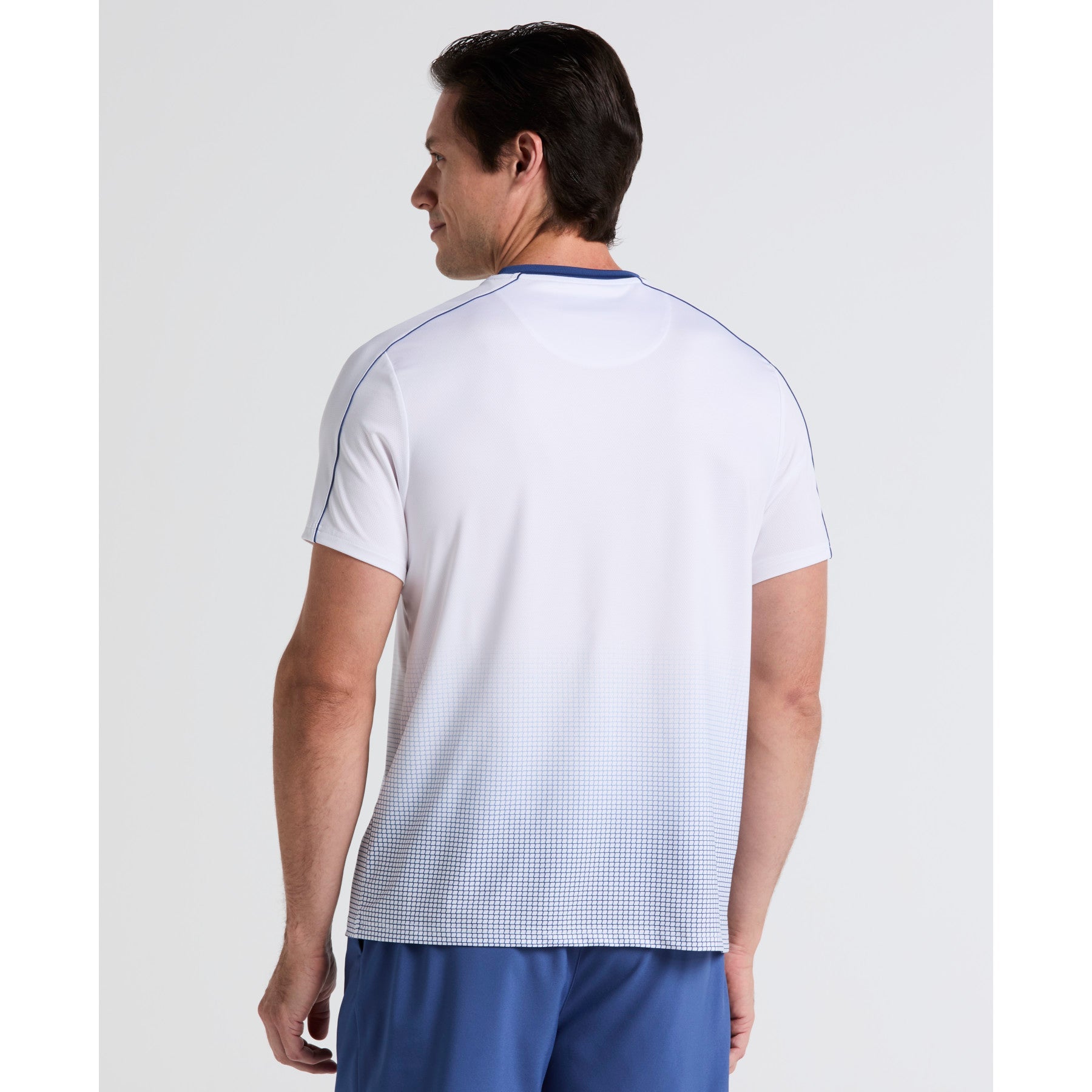 Original Penguin Ombre Net Graphic Performance Tennis T-Shirt In Bright White(Ombre Net Graphic Performance Tennis T Shirt White O1kff007gg 118)