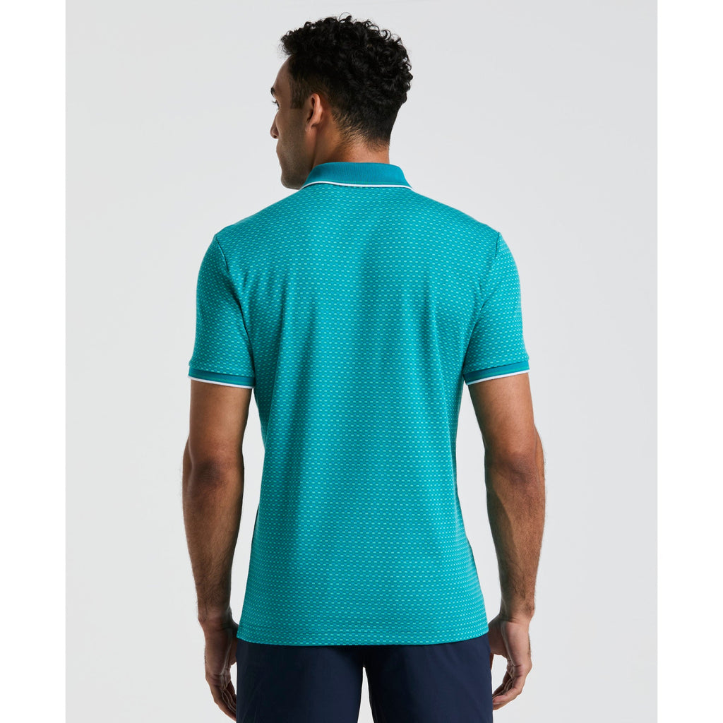 Original Penguin Allover Mini Jaquard Polo Shirt In Exotic Plume(Allover Mini Jaquard Polo Shirt Blue Opkm2522gp 495)