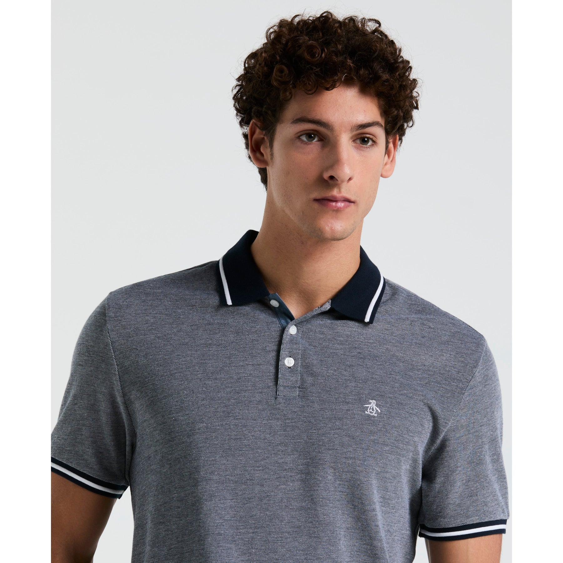 Original Penguin Birdseye Pique Tipped Polo Shirt In Dark Sapphire(Birdseye Pique Tipped Polo Shirt Blue Ockb0510gp 413)