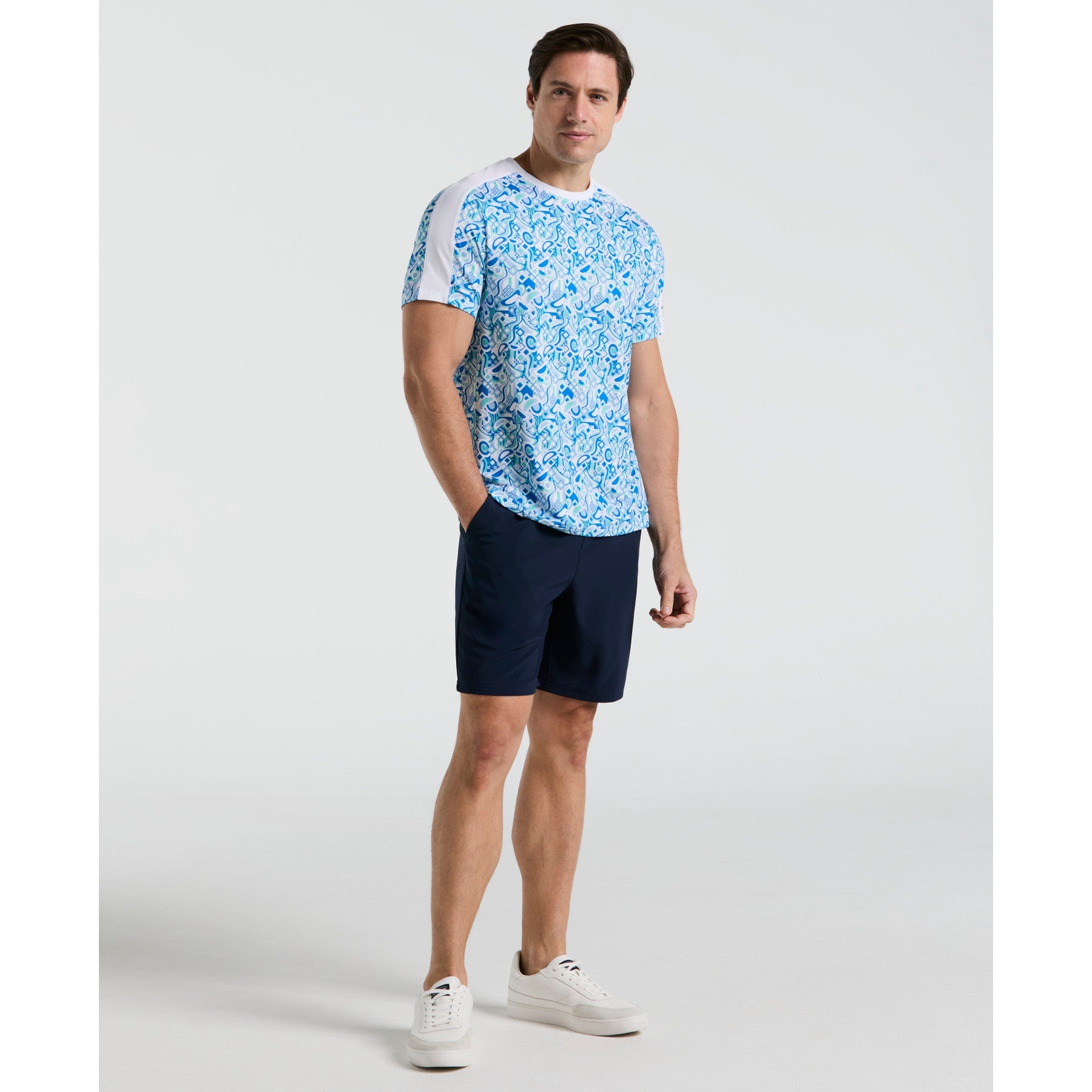 Original Penguin Performance Midcentury Tennis T-Shirt In Bright White(Performance Midcentury Tennis T Shirt White O1ksf002gg 118)