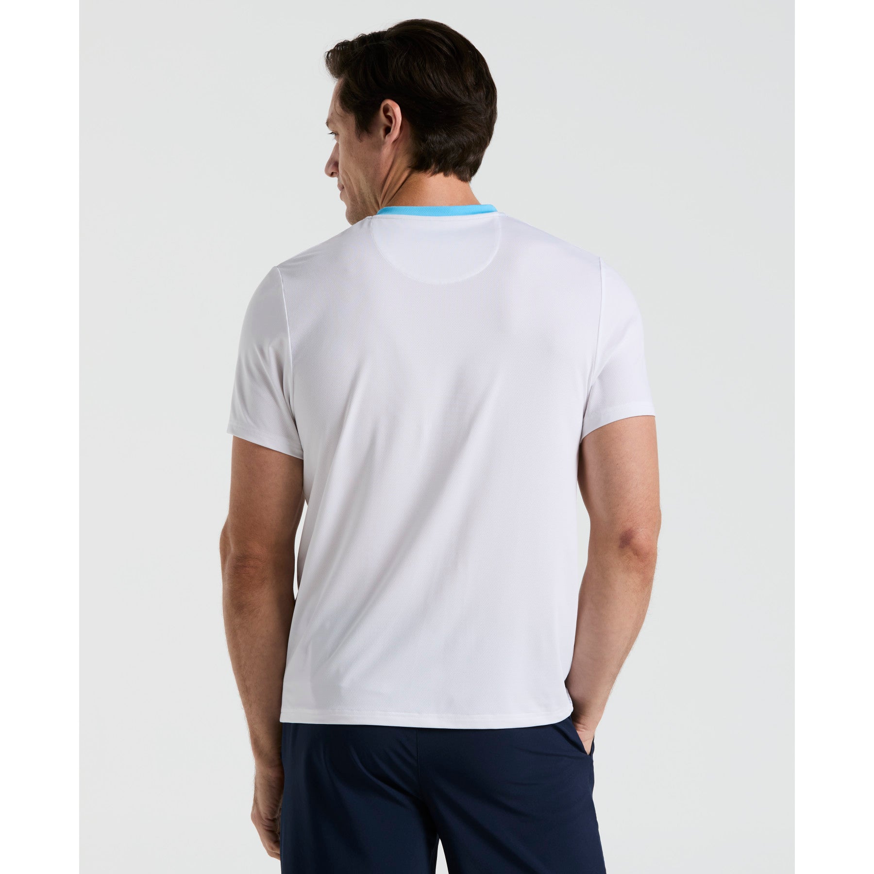 Original Penguin Performance Ventilated Ombre Tennis T-Shirt In Bright White(Performance Ventilated Ombre Tennis T Shirt White O1ksf017gg 118)